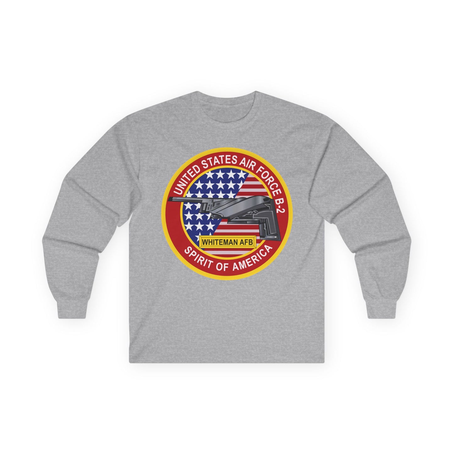 Unisex Ultra Cotton Long Sleeve Tee - USAF - B2 - Spirit - Stealth Bomber wo Txt