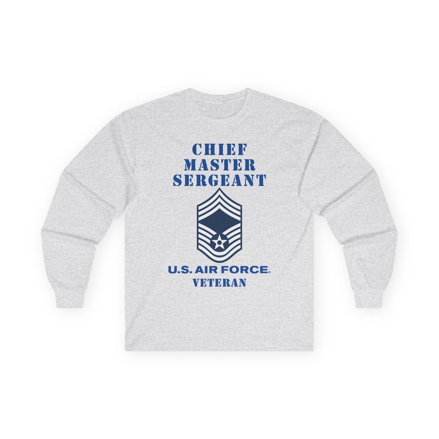 Unisex Ultra Cotton Long Sleeve Tee - USAF - Chief Master Sergeant (E9a) - 2020 - Veteran