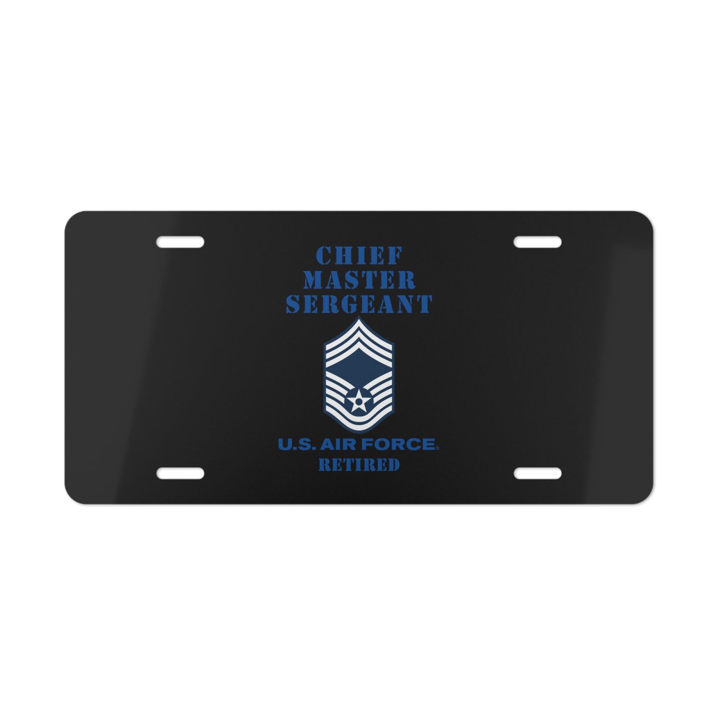 License Plate - USAF - Chief Master Sergeant (E9a) - 2020 - Retired