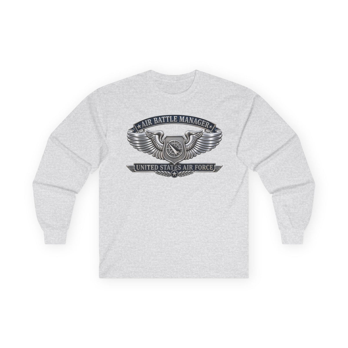 Unisex Ultra Cotton Long Sleeve Tee - USAF - Air Battle Manager Badge - United States Air Force- 3D - Enhanced