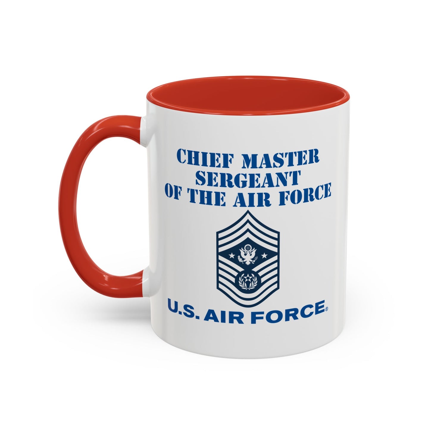 Accent Coffee Mug (11oz & 15oz) - USAF - Chief Master Sergeant of the Air Force (E9d) - US Air Force w Text X 300