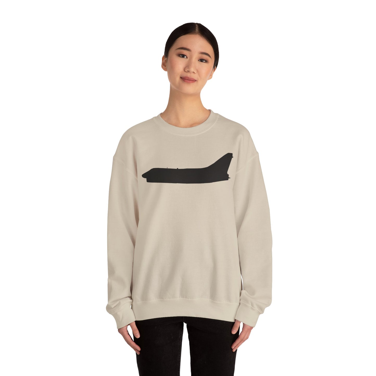 Crewneck Sweatshirt - Aircraft - Navy - A-7B Corsair II - Side - Silhouette X 300