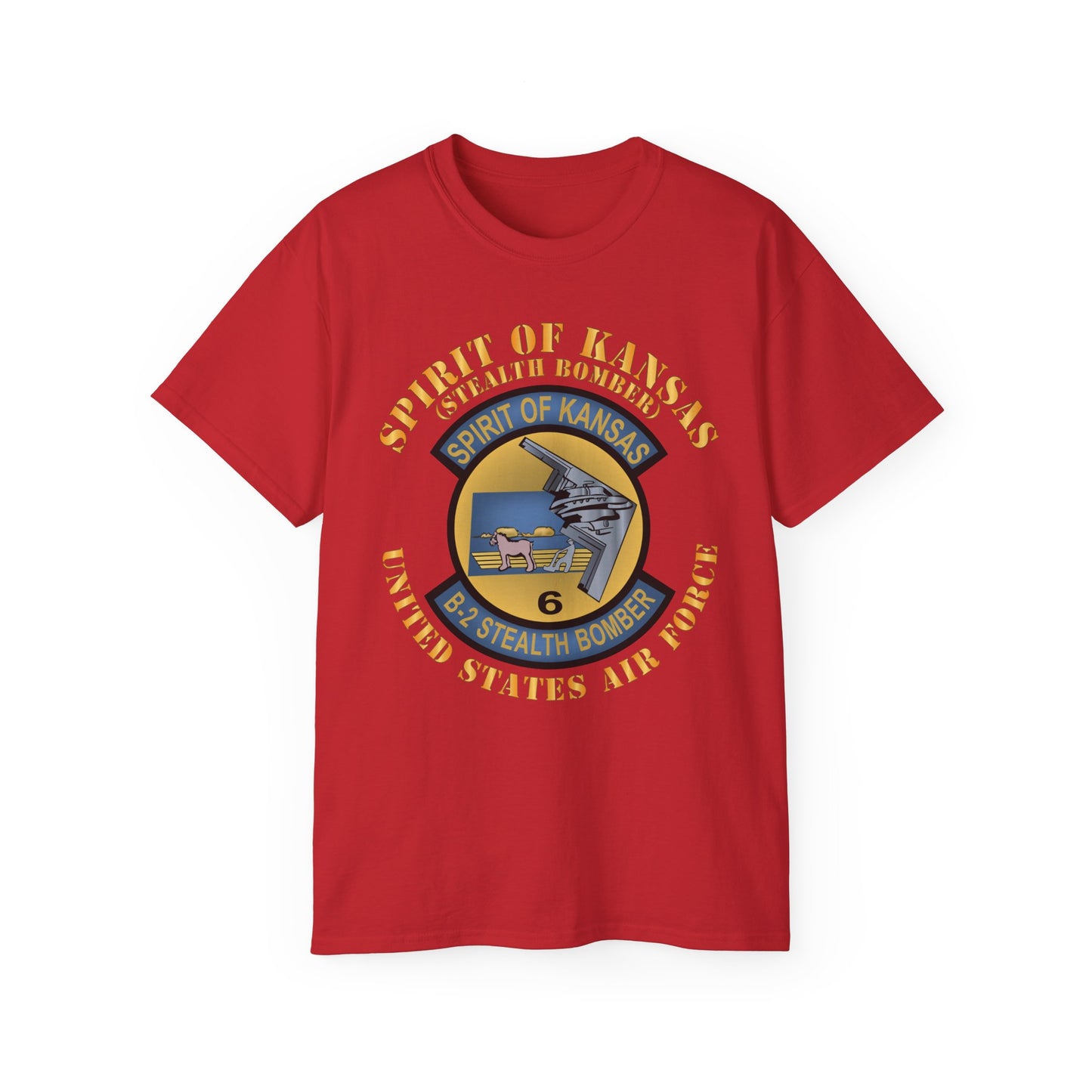 Unisex Ultra Cotton Tee -USAF - B2 - Spirit of Kansas - Stealth Bomber X 300