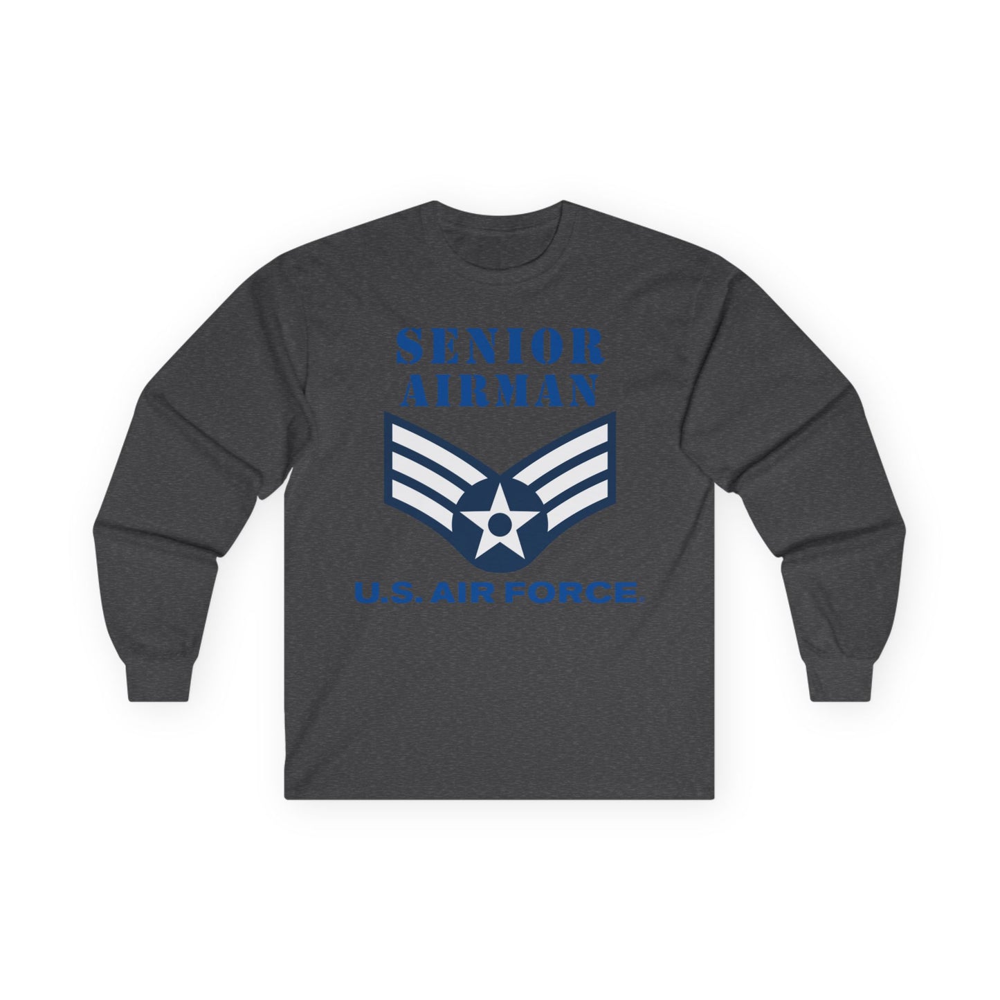 Unisex Ultra Cotton Long Sleeve Tee - USAF - Senior Airman (E4) - 2020 - US Air Force w Text X 300