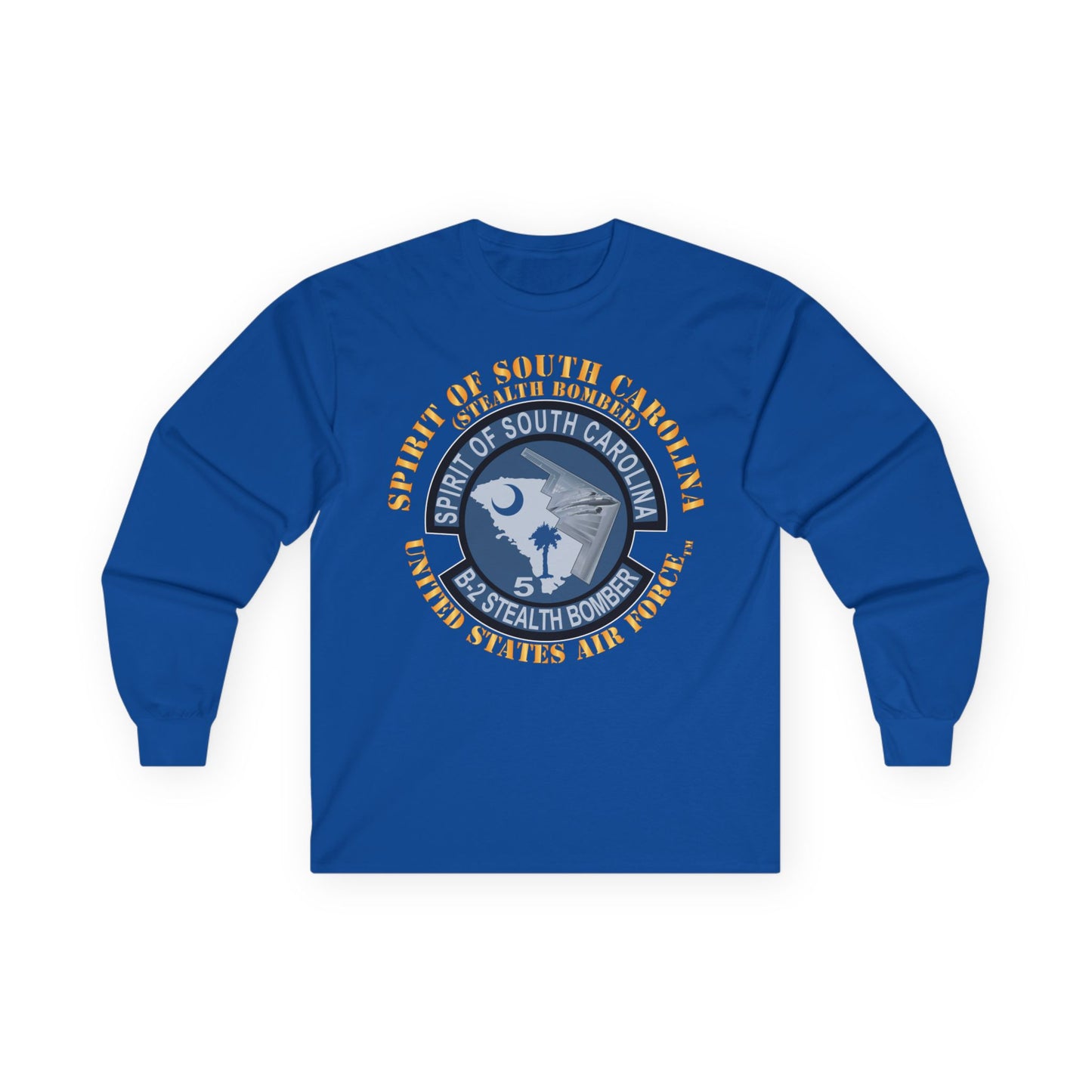 Unisex Ultra Cotton Long Sleeve Tee - USAF - B2 - Spirit of South Carolina Stealth Bomber X 300