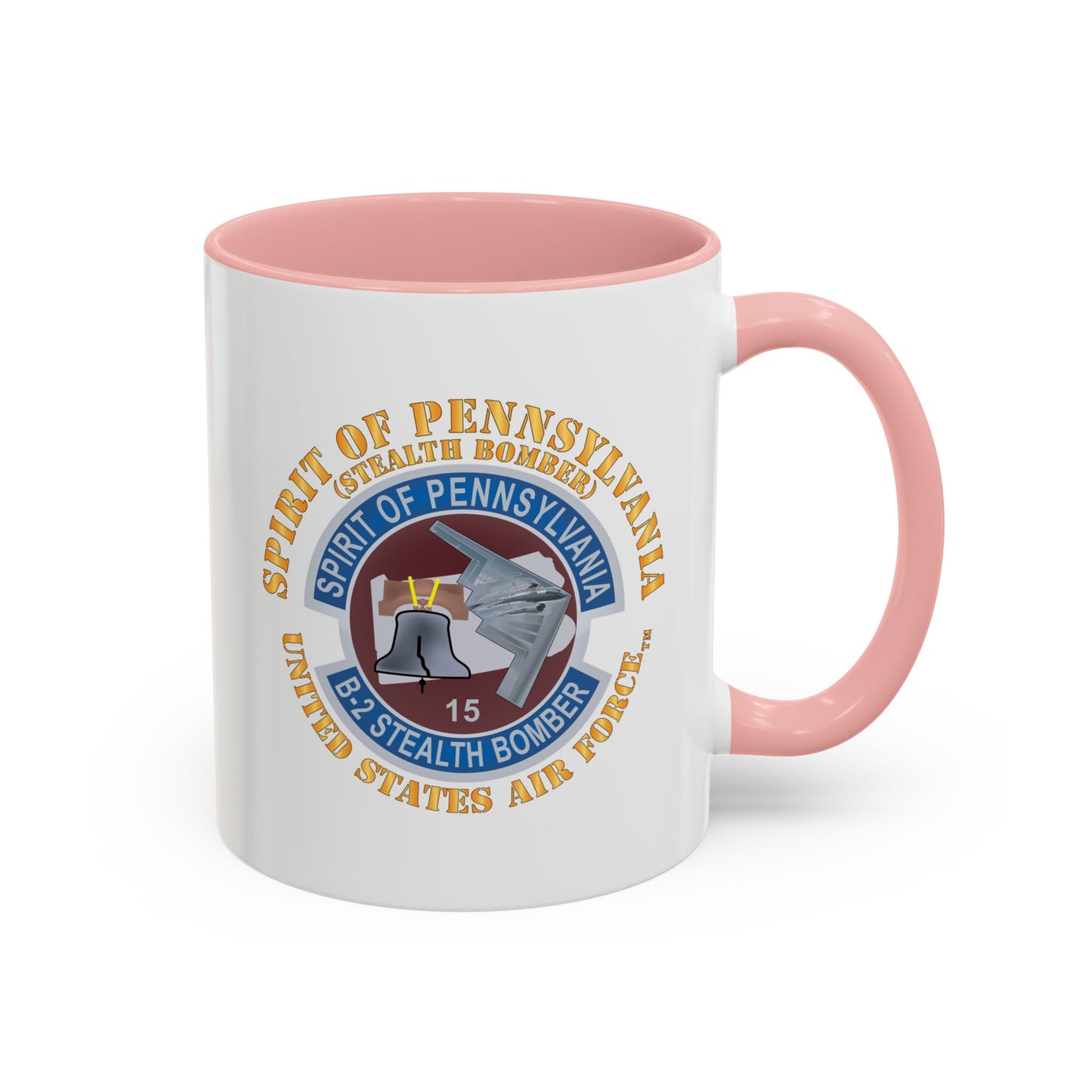 Accent Coffee Mug (11oz & 15oz) - USAF - B2 - Spirit of Pennsylvania Stealth Bomber X 300