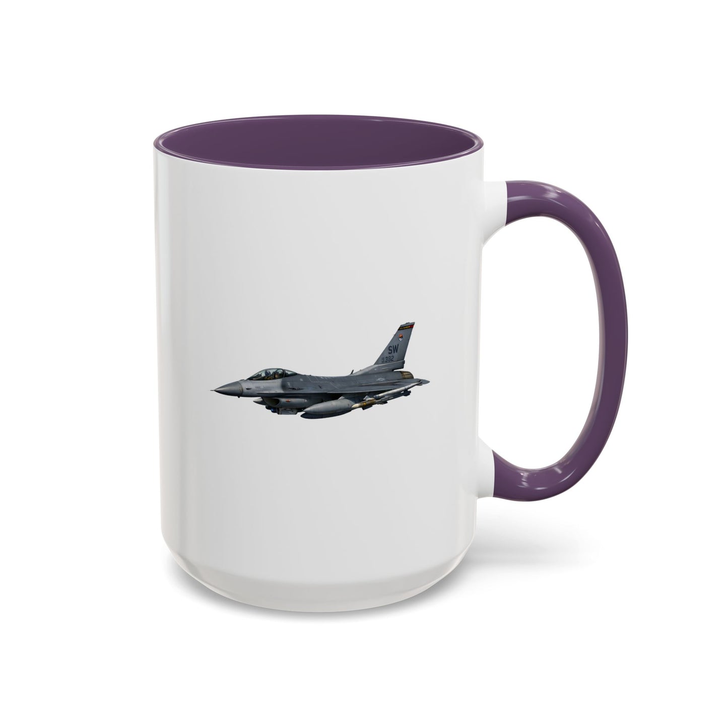 Accent Coffee Mug (11oz & 15oz) - USAF - F-16 Fighting Falcon wo txt X 300