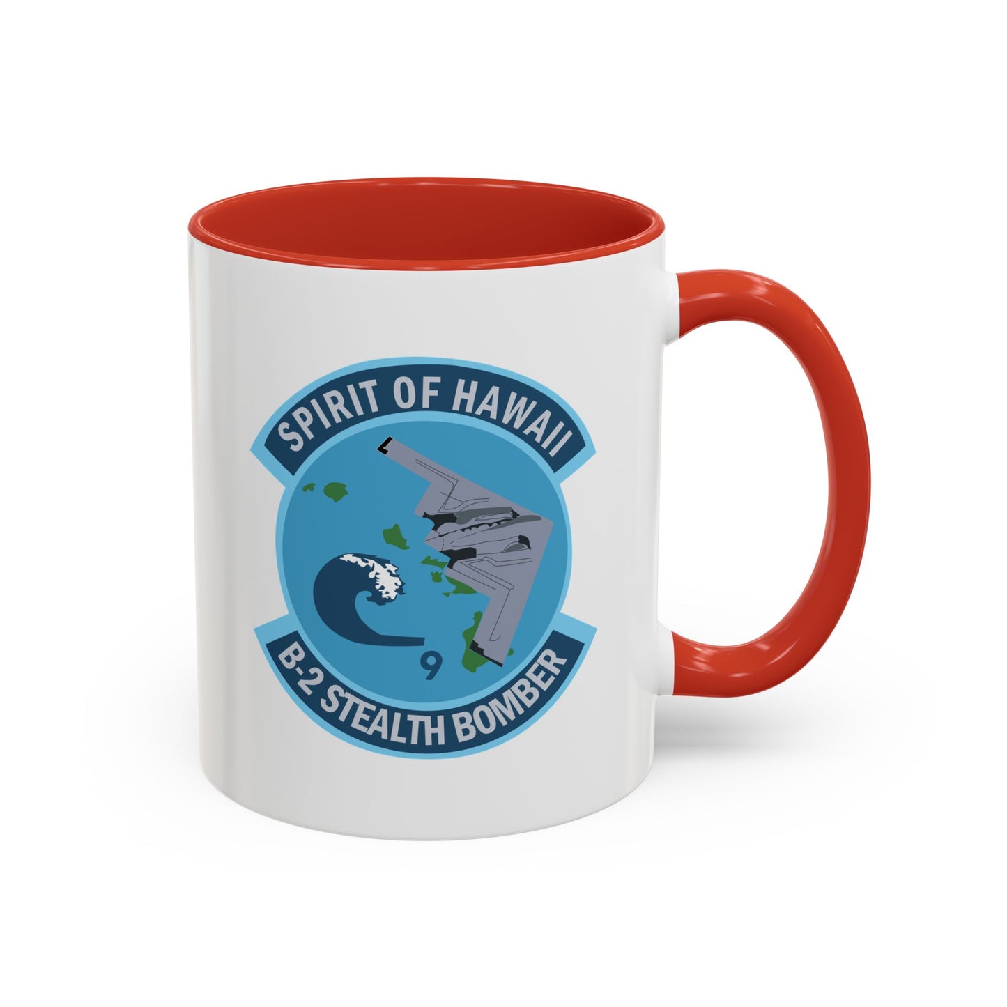 Accent Coffee Mug (11oz & 15oz) - USAF - B2 - Spirit of Hawaii - Stealth Bomber wo txt X 300