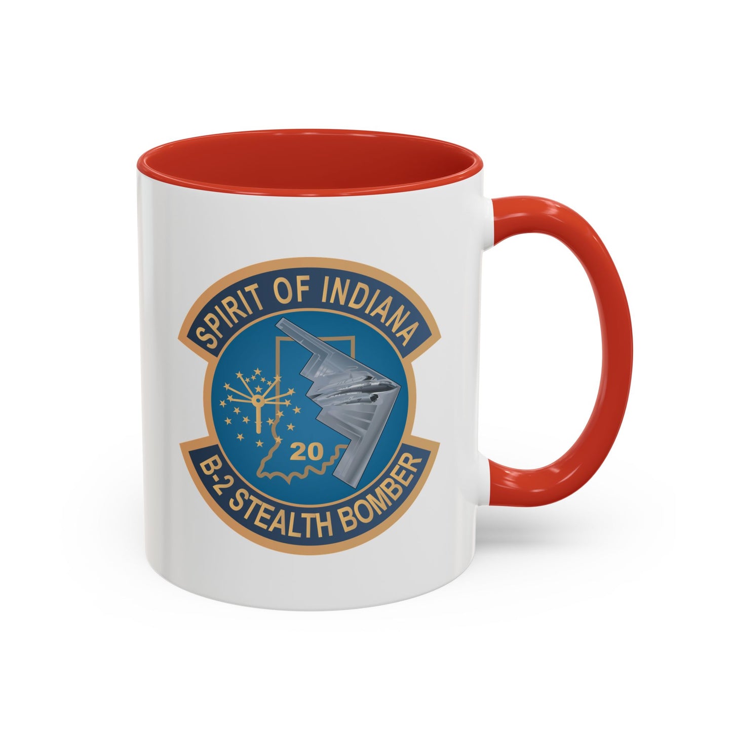 Accent Coffee Mug (11oz & 15oz) - USAF - B2 - Spirit of Indiana - Stealth Bomber wo txt X 300
