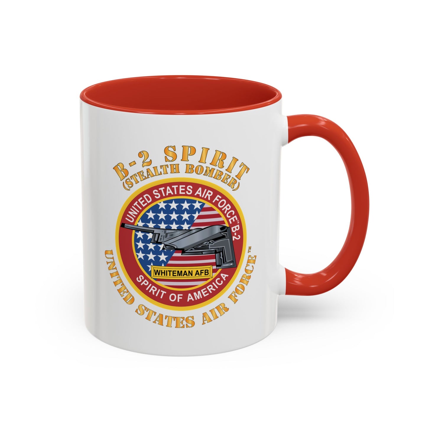 Accent Coffee Mug (11oz & 15oz) - USAF - B2 - Spirit - Stealth Bomber X 300