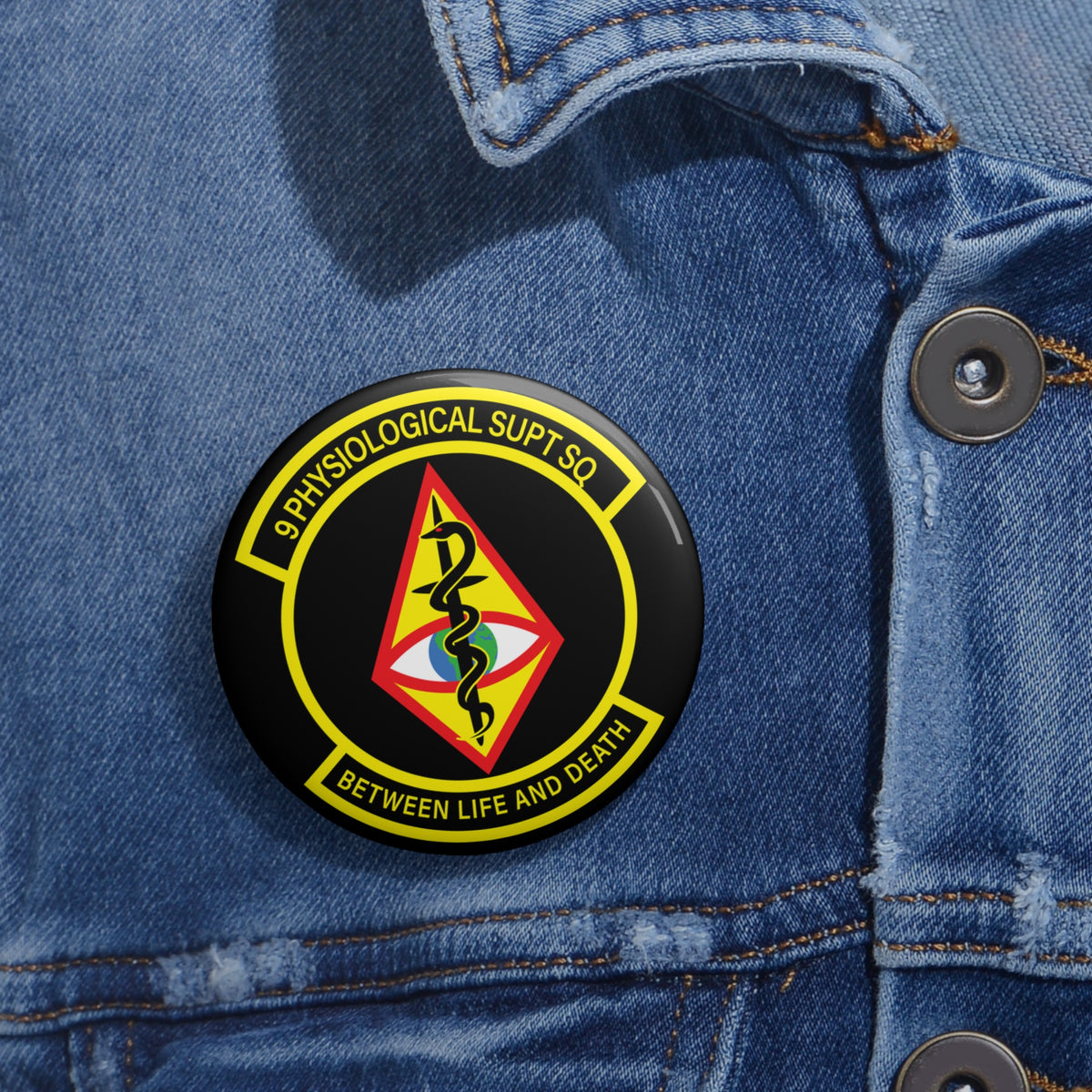 Custom Pin Button - USAF - 9th Physiological Support Squadron wo txt X 300