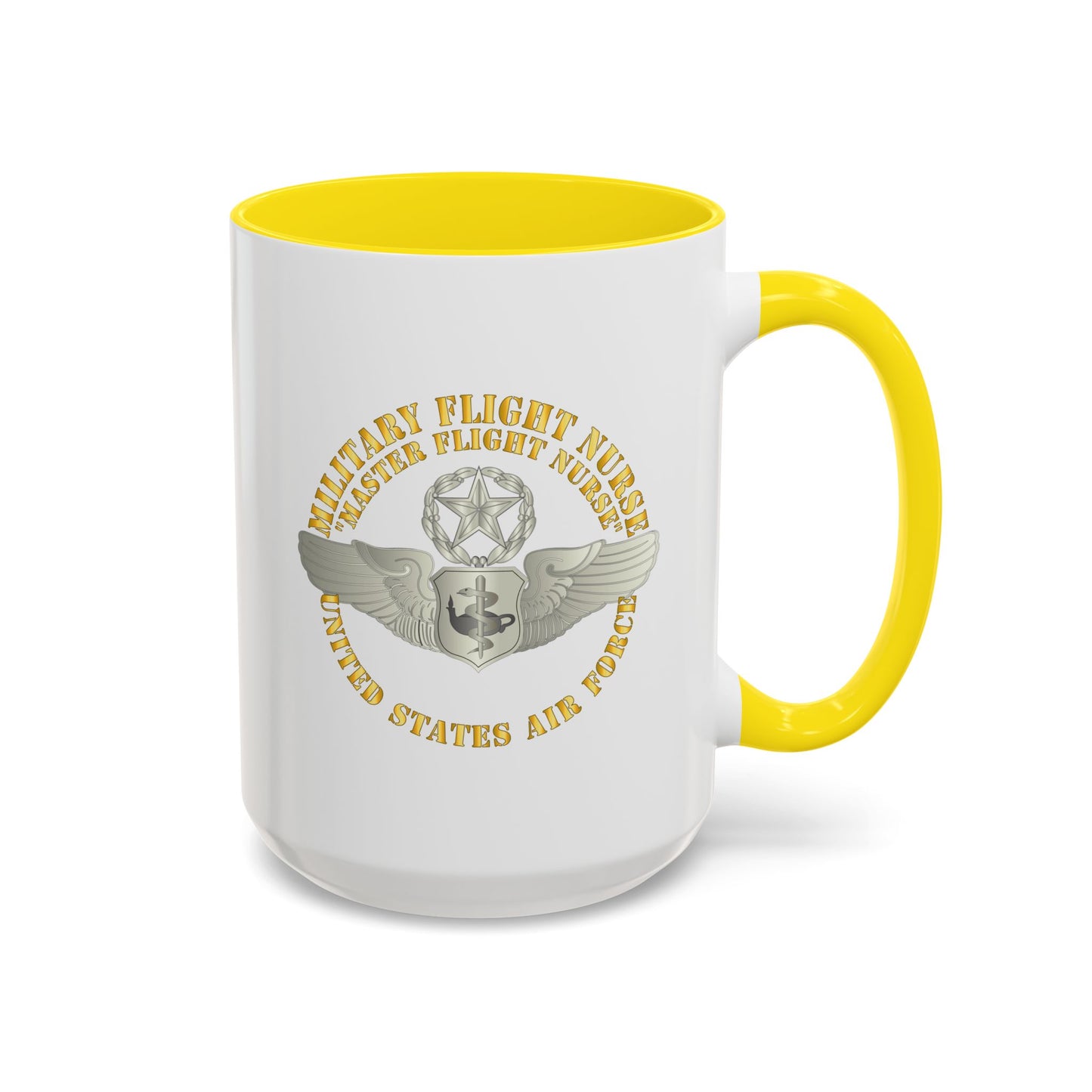 Accent Coffee Mug (11oz & 15oz) - USAF - Military Flight Nurse - Flight Nurse - Master