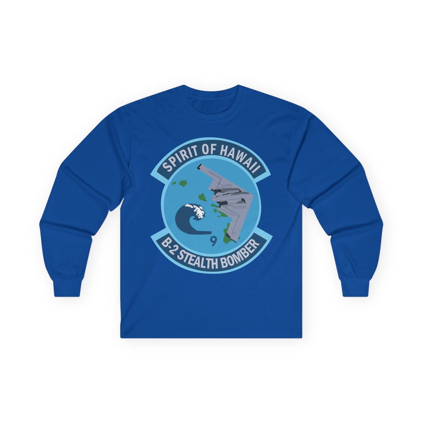 Unisex Ultra Cotton Long Sleeve Tee - USAF - B2 - Spirit of Hawaii - Stealth Bomber wo txt X 300