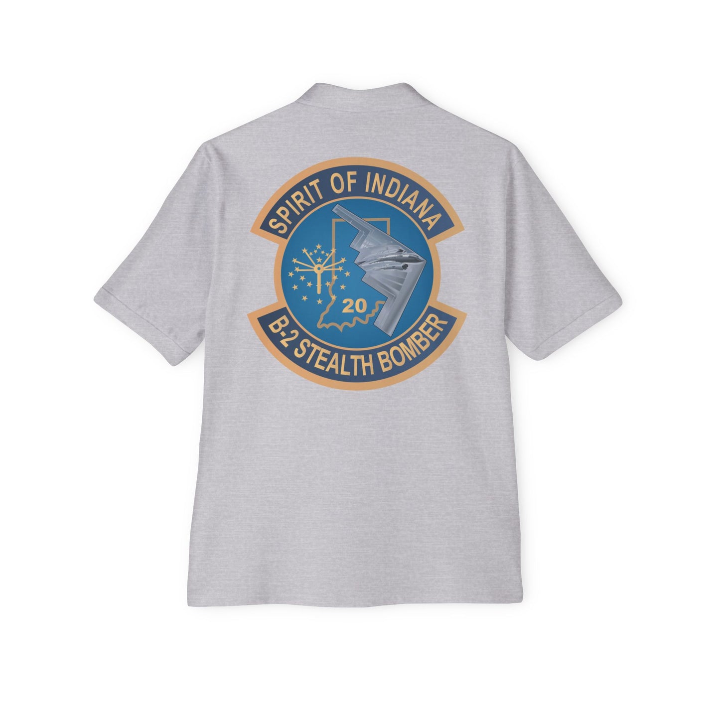 Men's Piqué Polo - USAF - B2 - Spirit of Indiana - Stealth Bomber wo txt X 300