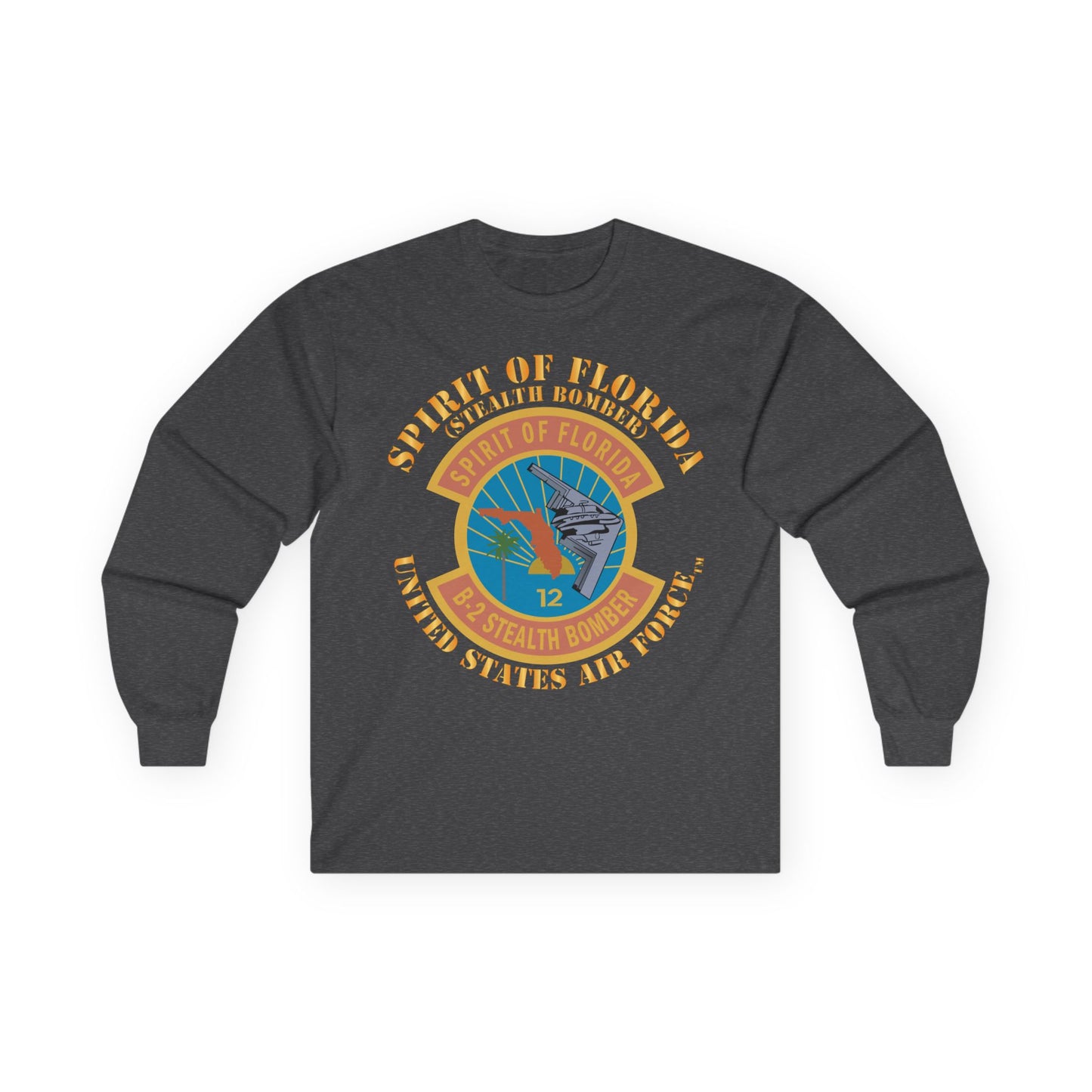 Unisex Ultra Cotton Long Sleeve Tee - USAF - B2 - Spirit of Florida - Stealth Bomber X 300
