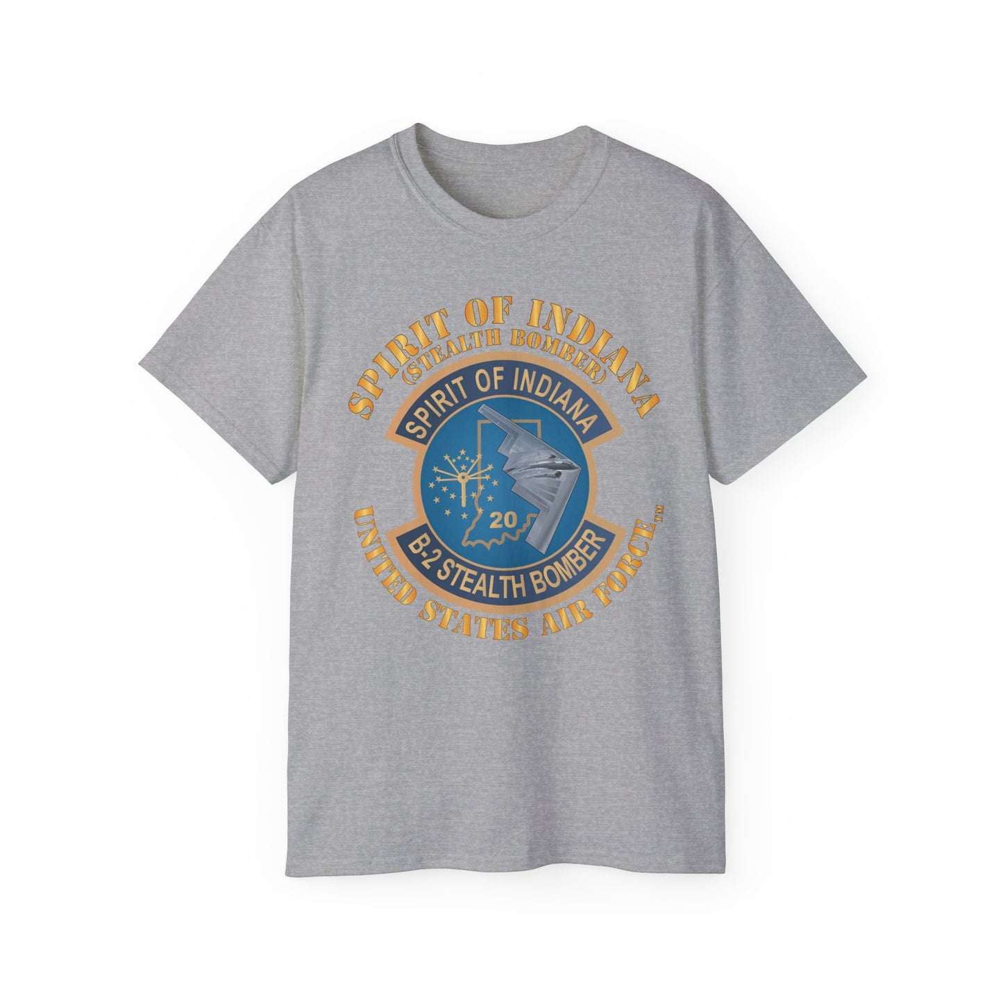 Unisex Ultra Cotton Tee - USAF - B2 - Spirit of Indiana - Stealth Bomber X 300