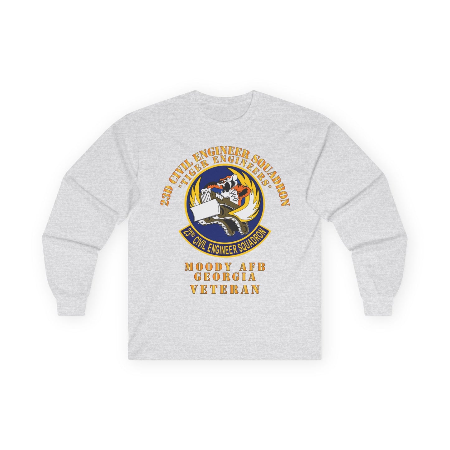 Unisex Ultra Cotton Long Sleeve Tee - USAF - 23d Civil Engineer Squadron - Tiger Engineers - Moody AFB, GA