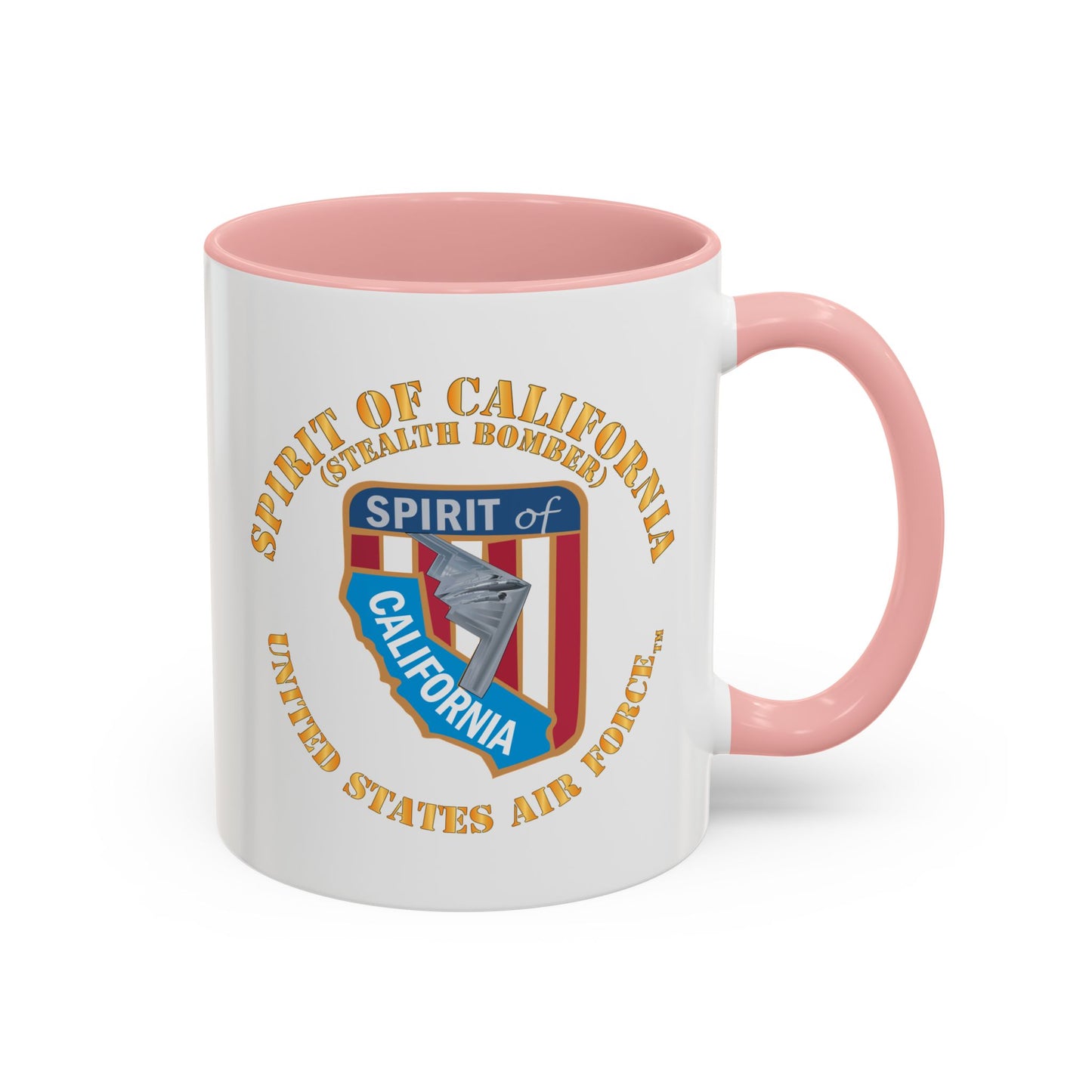 Accent Coffee Mug (11oz & 15oz) - USAF - B2 - Spirit of California - Stealth Bomber X 300
