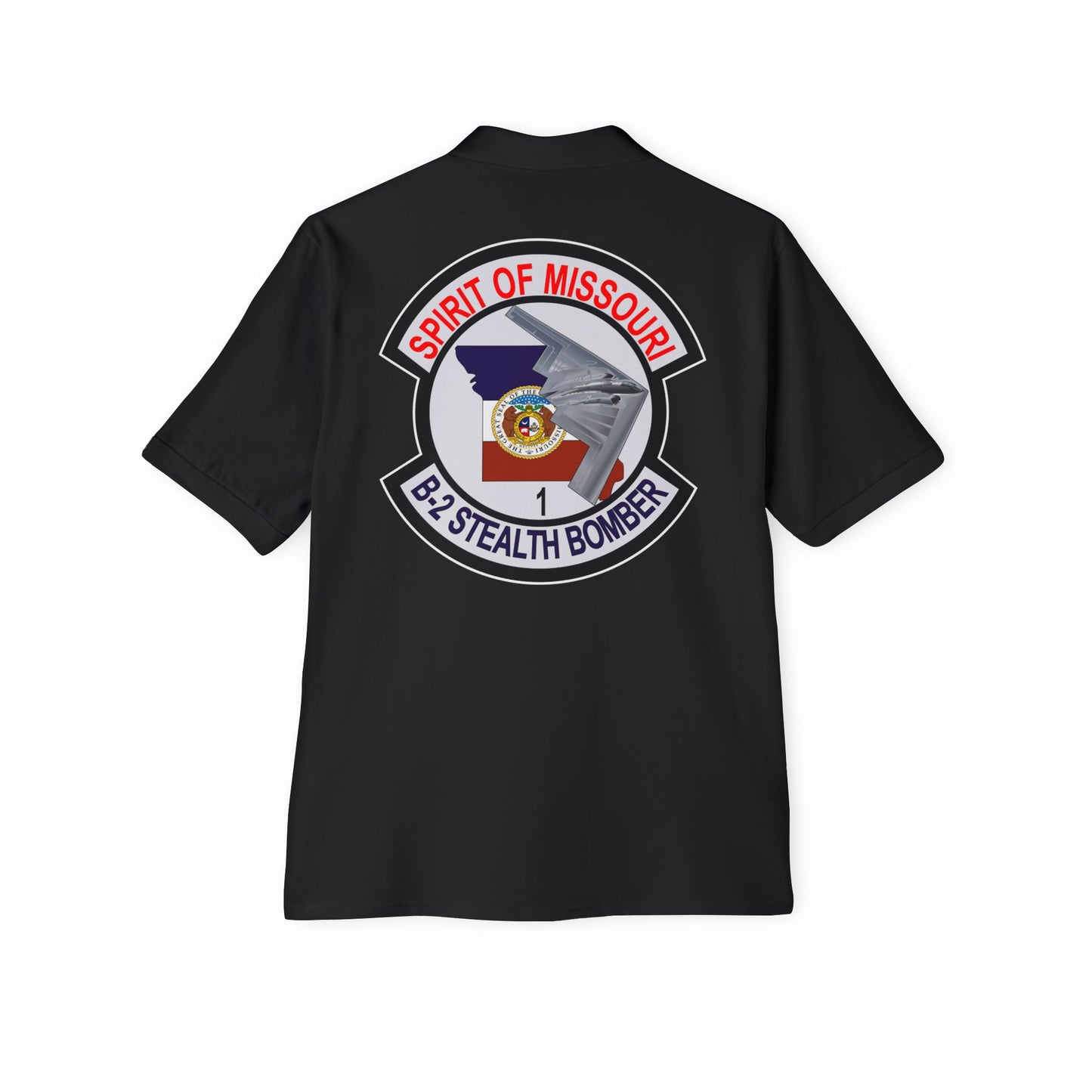 Men's Piqué Polo - USAF - B2 - Spirit of Missouri - Stealth Bomber wo Txt