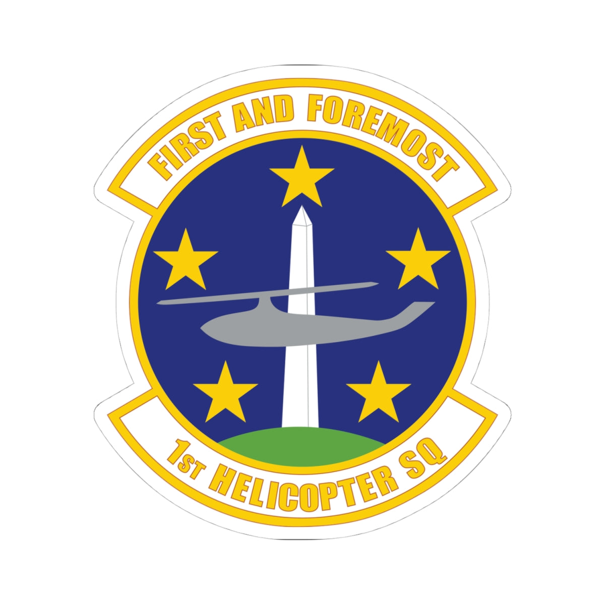 Kiss-Cut Stickers - USAF - 1st Helicopter Squadron (AFDW) wo txt