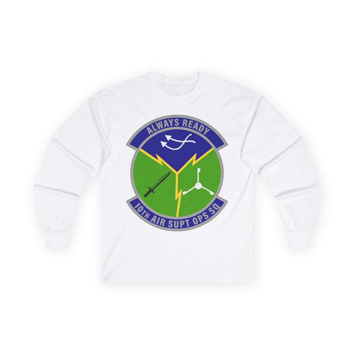 Unisex Ultra Cotton Long Sleeve Tee - USAF - 10th Air Support Operations Squadron wo txt
