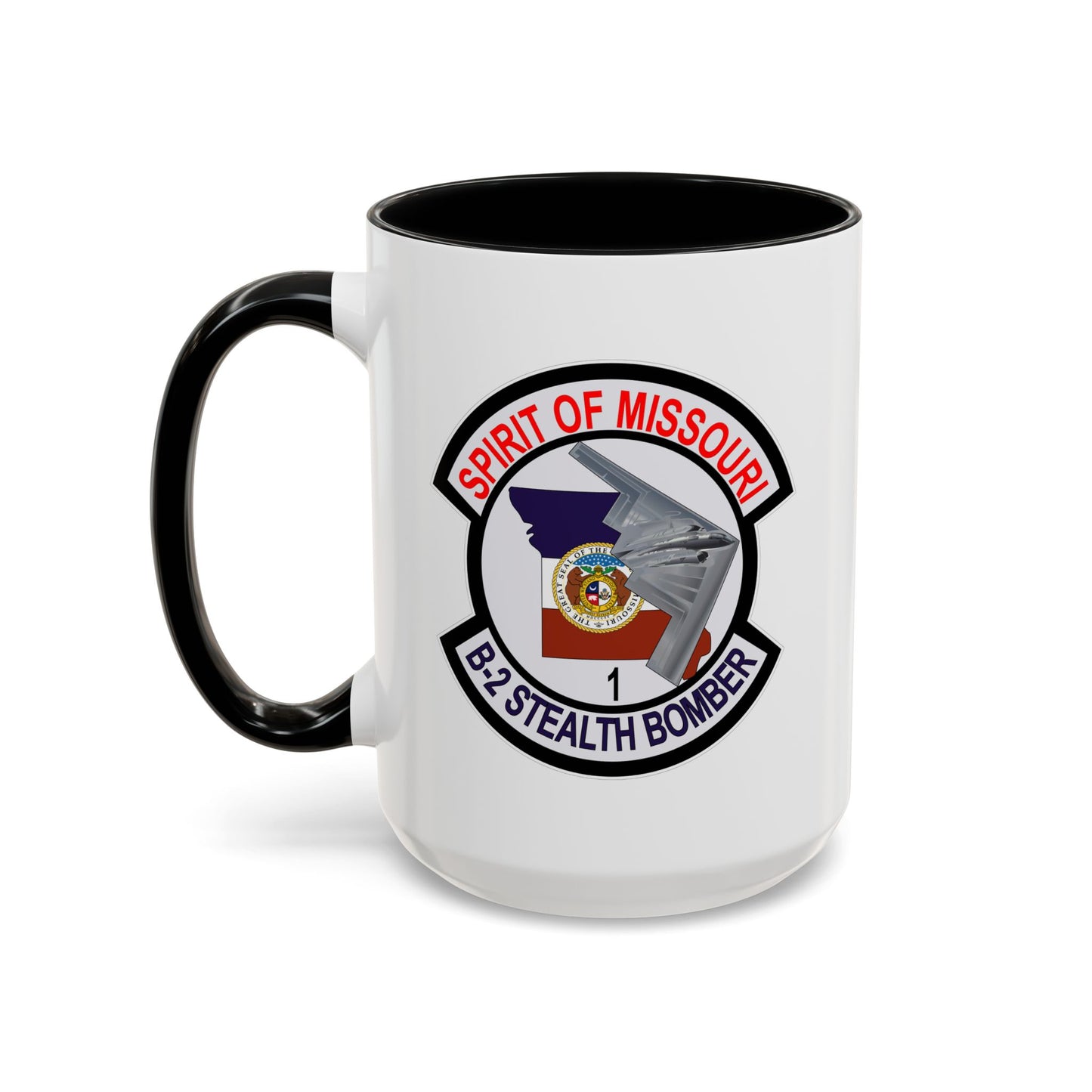Accent Coffee Mug (11oz & 15oz) - USAF - B2 - Spirit of Missouri - Stealth Bomber wo Txt