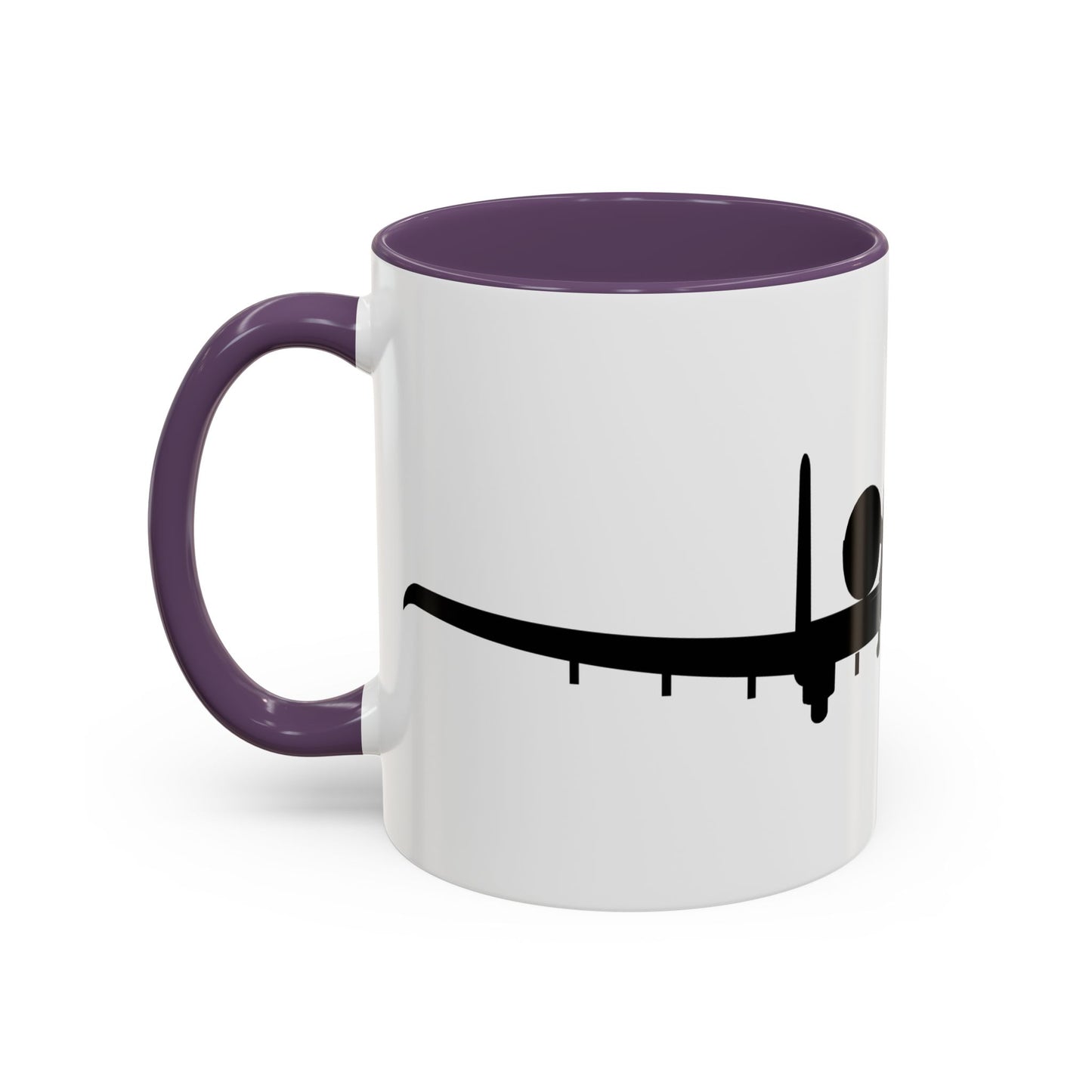 Accent Coffee Mug (11oz & 15oz) - Aircraft - USAF - A-10 Thunderbolt II - Front - Silhouette X 300