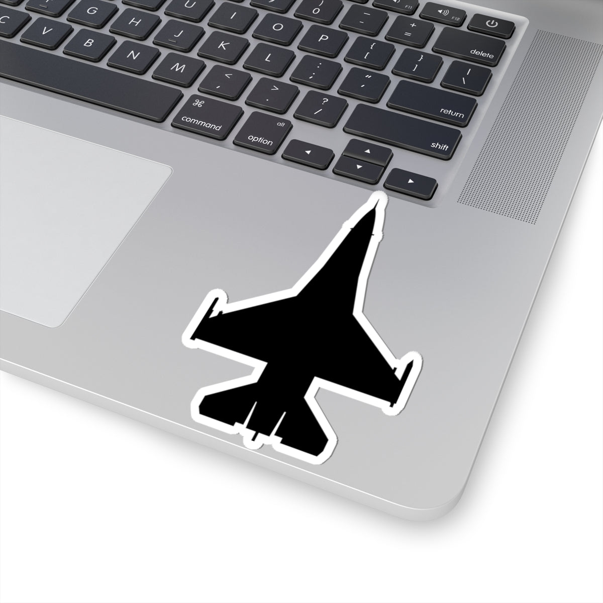 Kiss-Cut Stickers - Aircraft - F-16 -Top - Black wo Txt X 300
