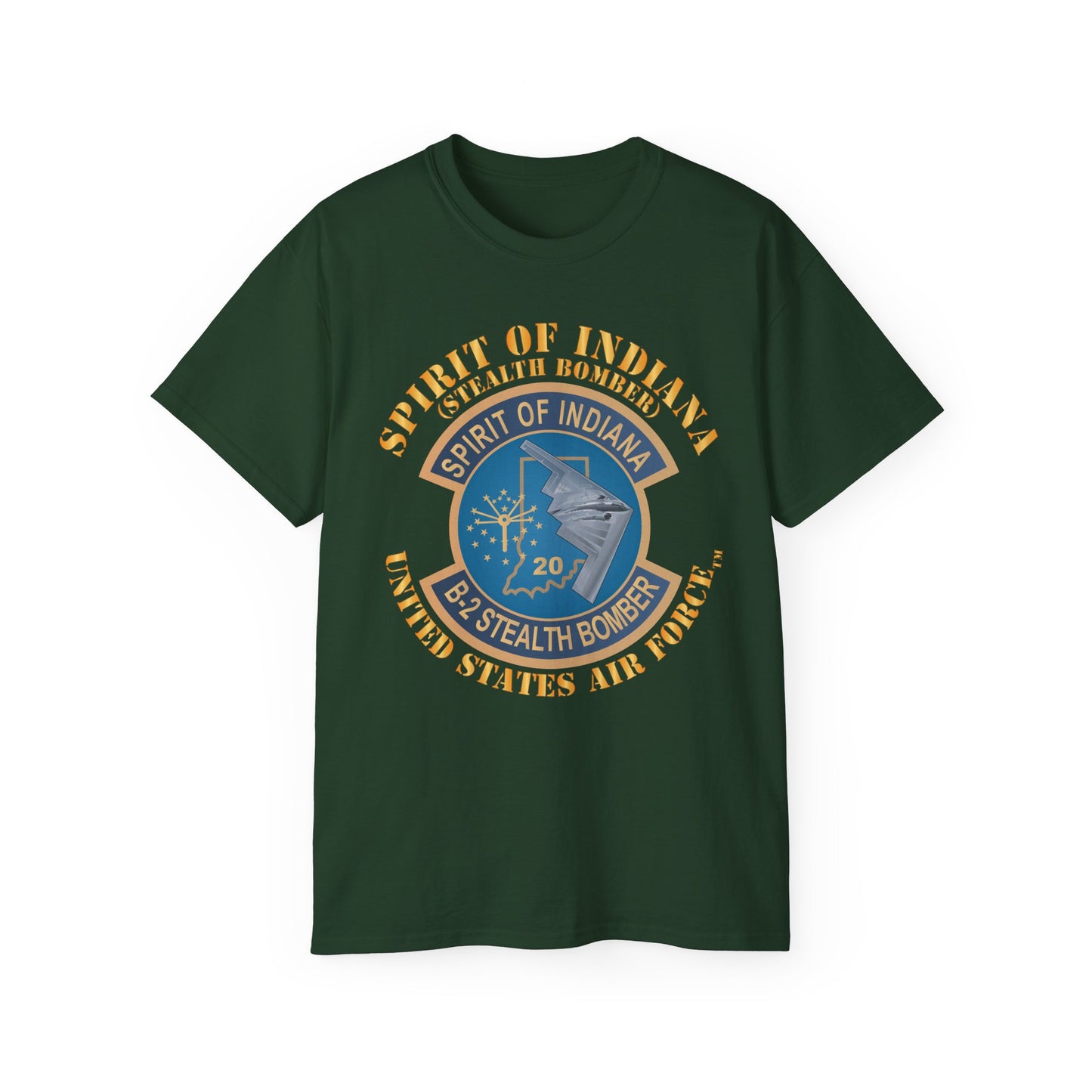 Unisex Ultra Cotton Tee - USAF - B2 - Spirit of Indiana - Stealth Bomber X 300