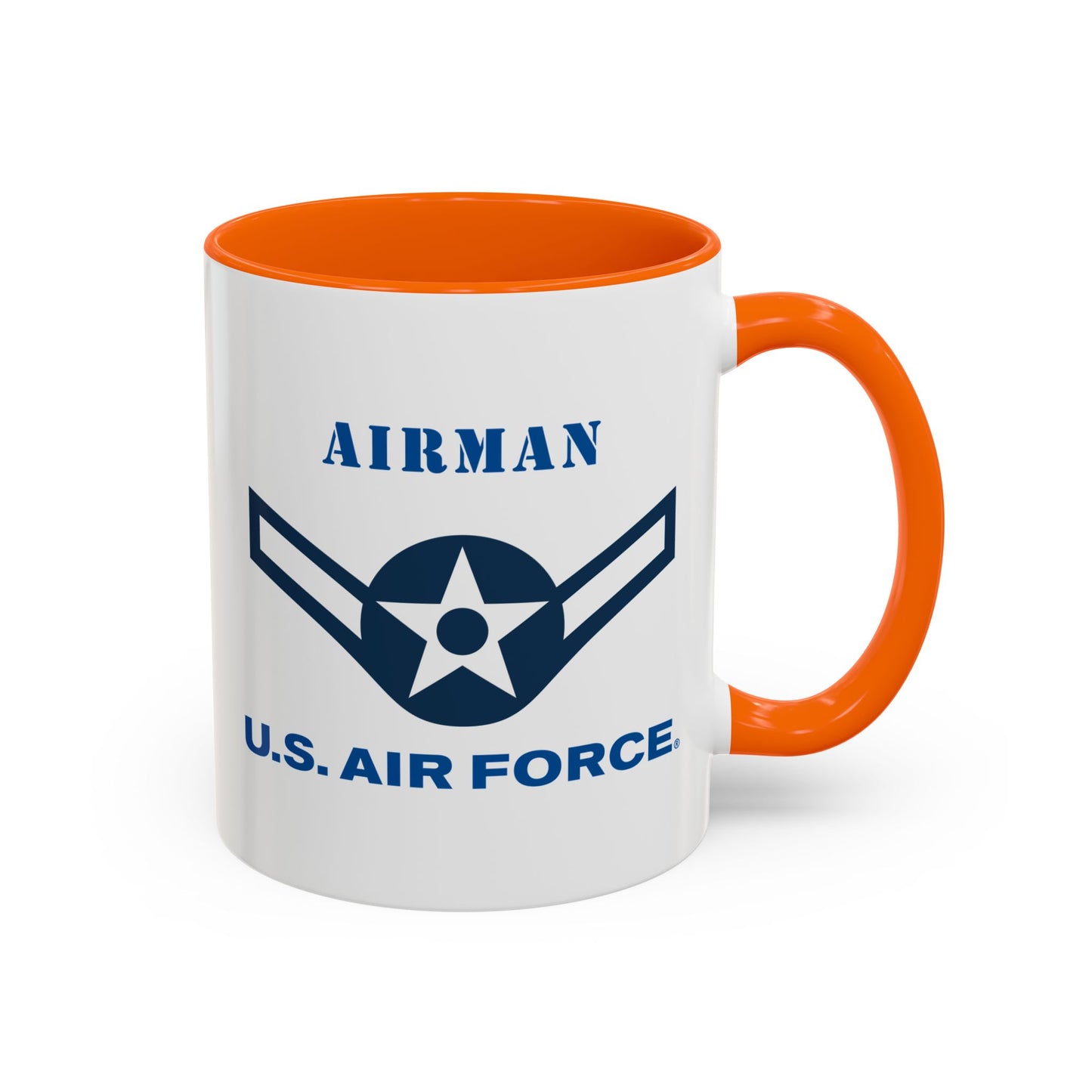 Accent Coffee Mug (11oz & 15oz) - USAF - Airman (E2) - 2020 - US Air Force w Text X 300