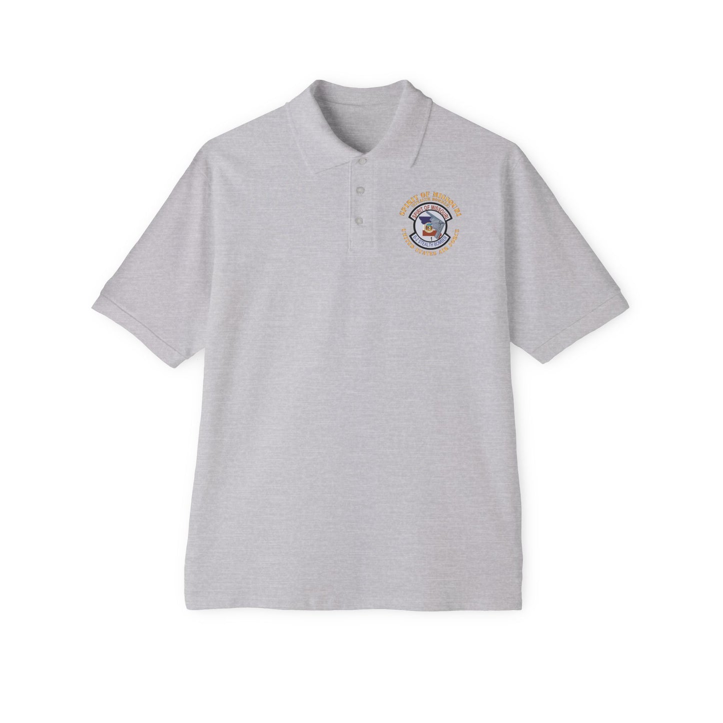 Men's Piqué Polo - USAF - B2 - Spirit of Missouri Stealth Bomber X 300
