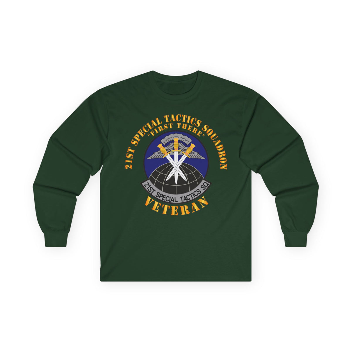 Unisex Ultra Cotton Long Sleeve Tee - USAF - 21st Special Tactics Squadron - First There -Veteran