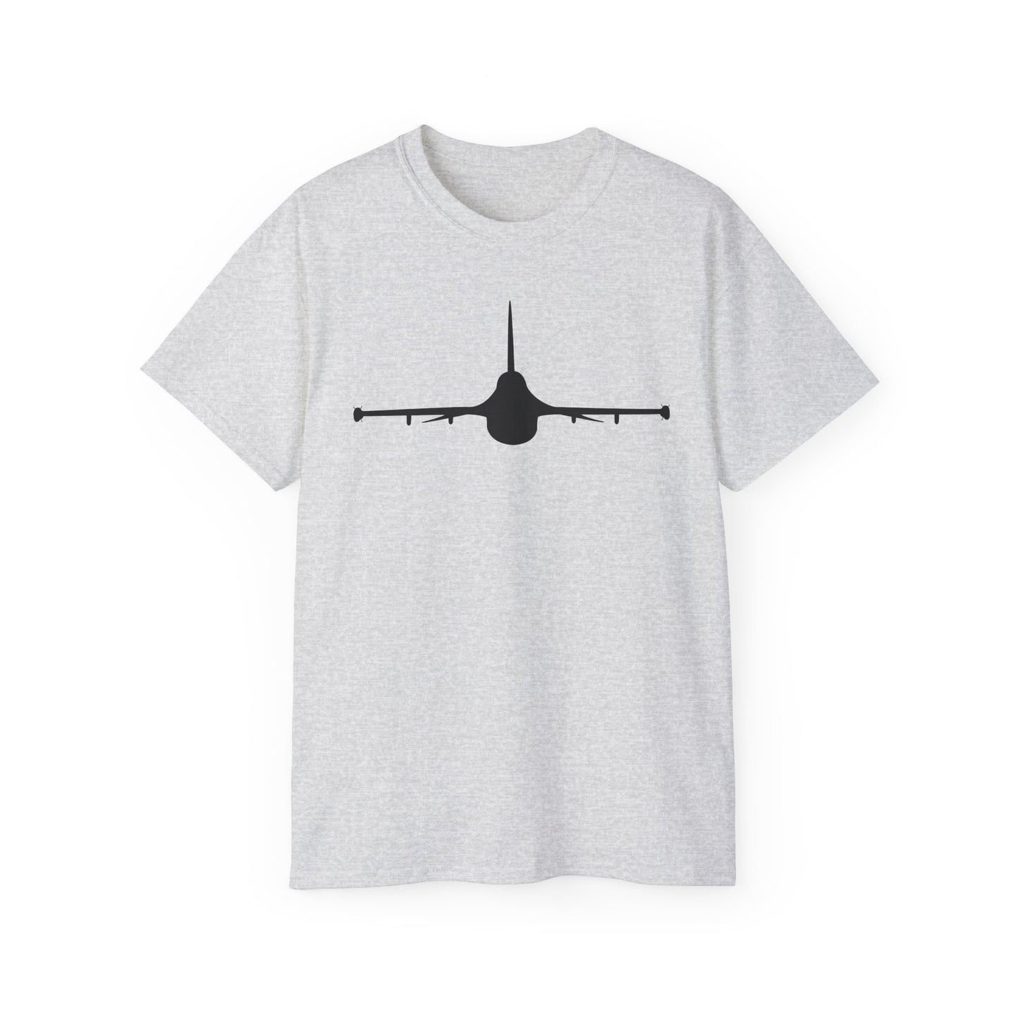 Unisex Ultra Cotton Tee - Aircraft - F-16 - Front - Silhouette wo Txt X 300