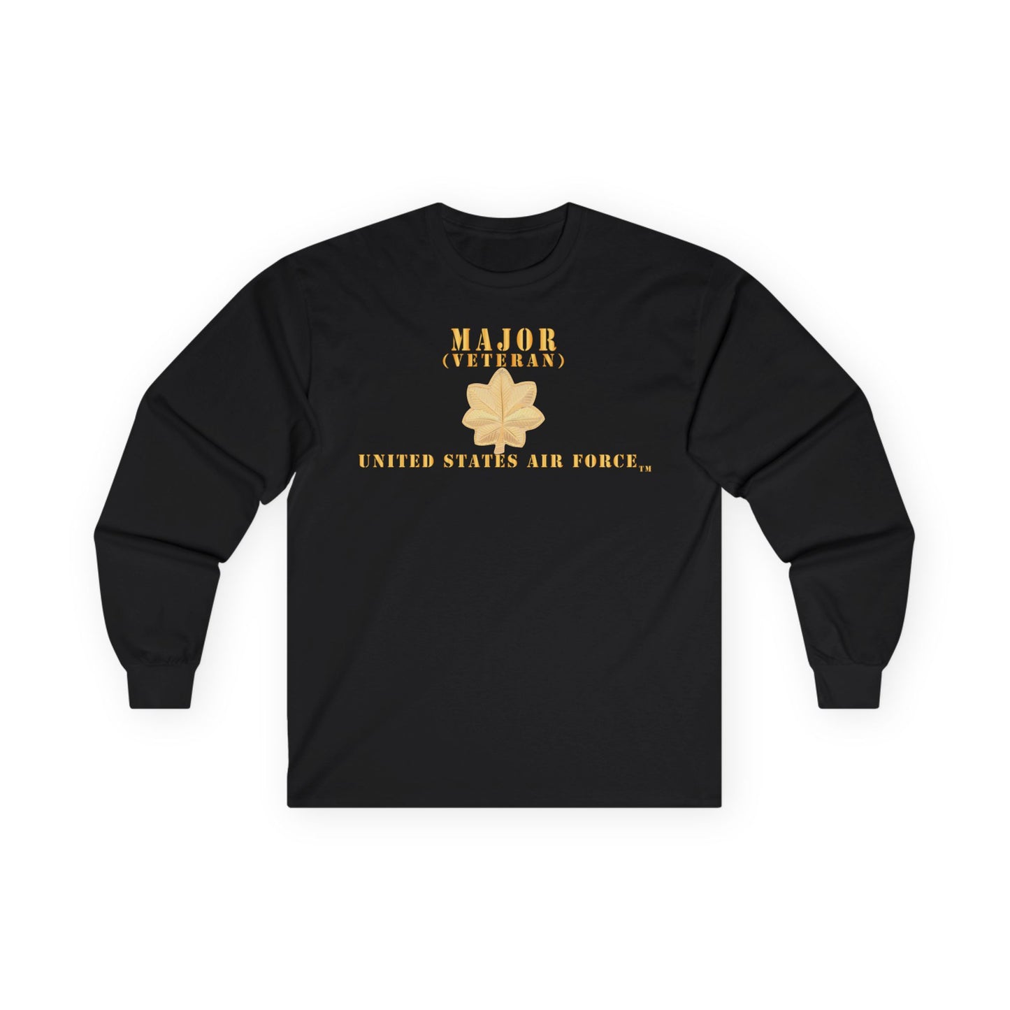 Unisex Ultra Cotton Long Sleeve Tee - USAF - Major - MAJ - Veteran X 300