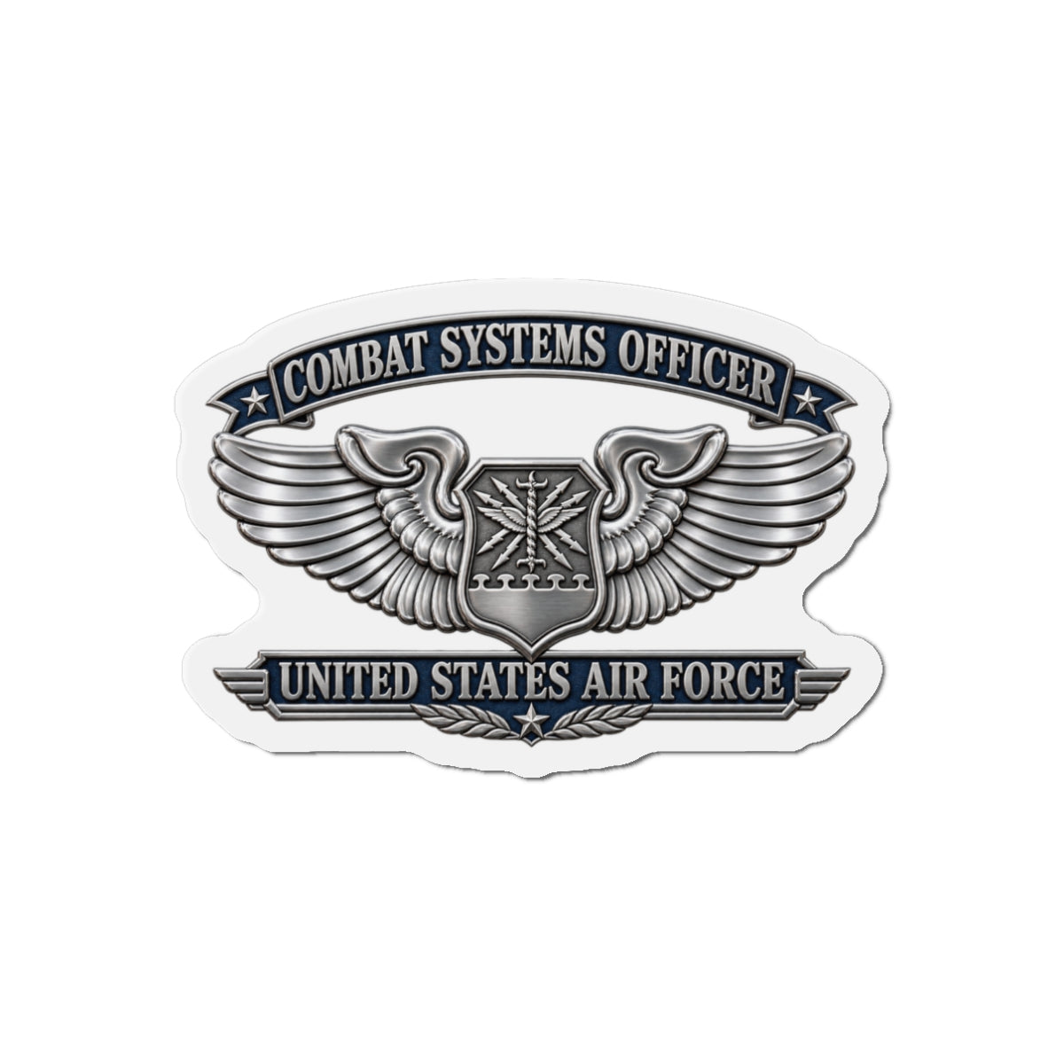 Die-Cut Magnet - USAF - Combat Systems Officer Badge - United States Air Force - 3D - Enhanced