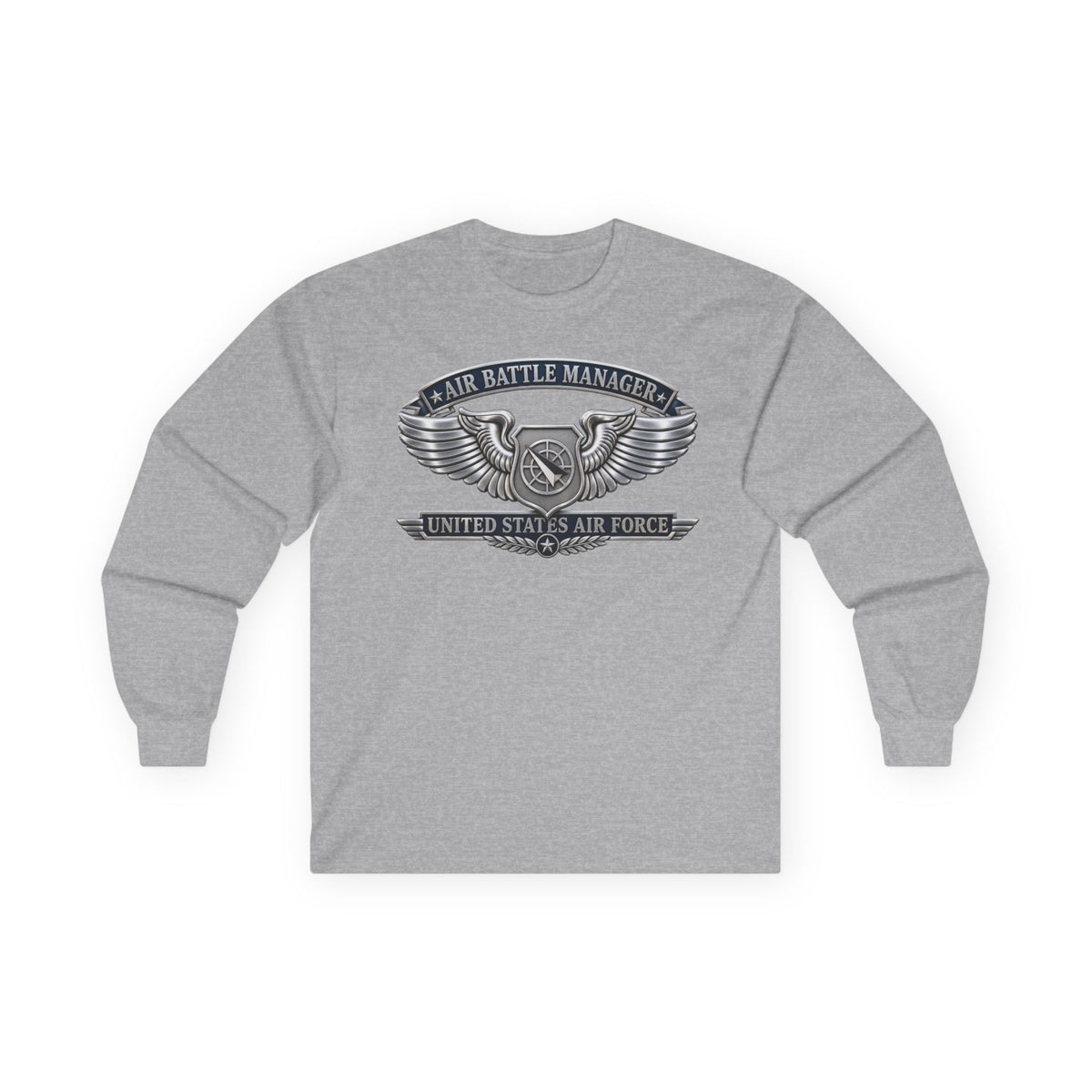 Unisex Ultra Cotton Long Sleeve Tee - USAF - Air Battle Manager Badge - United States Air Force- 3D - Enhanced