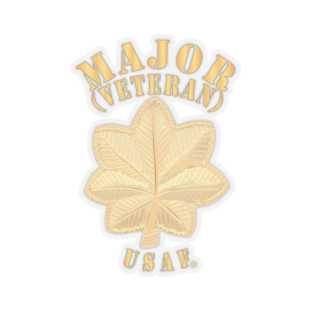 Kiss-Cut Stickers - USAF - Major - Veteran - USAF X 300
