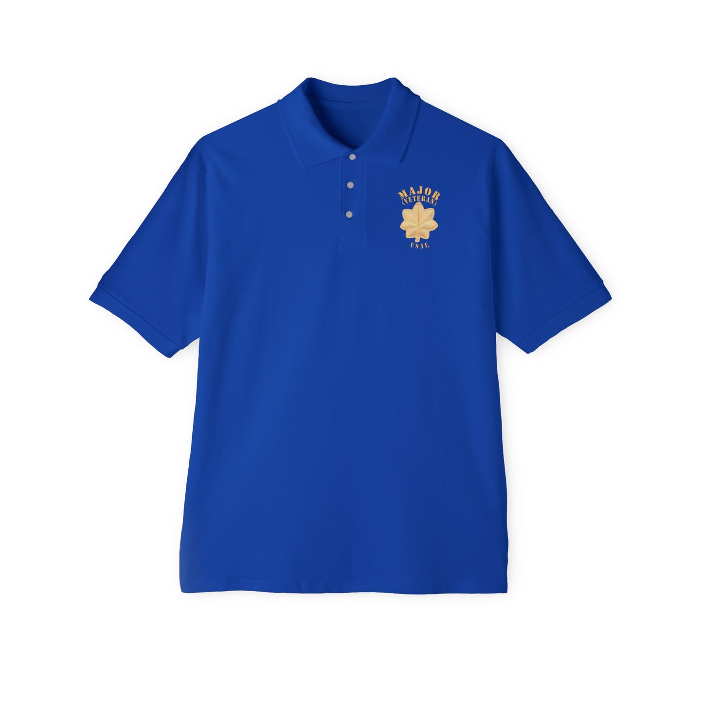 Men's Piqué Polo - USAF - Major - Veteran - USAF X 300