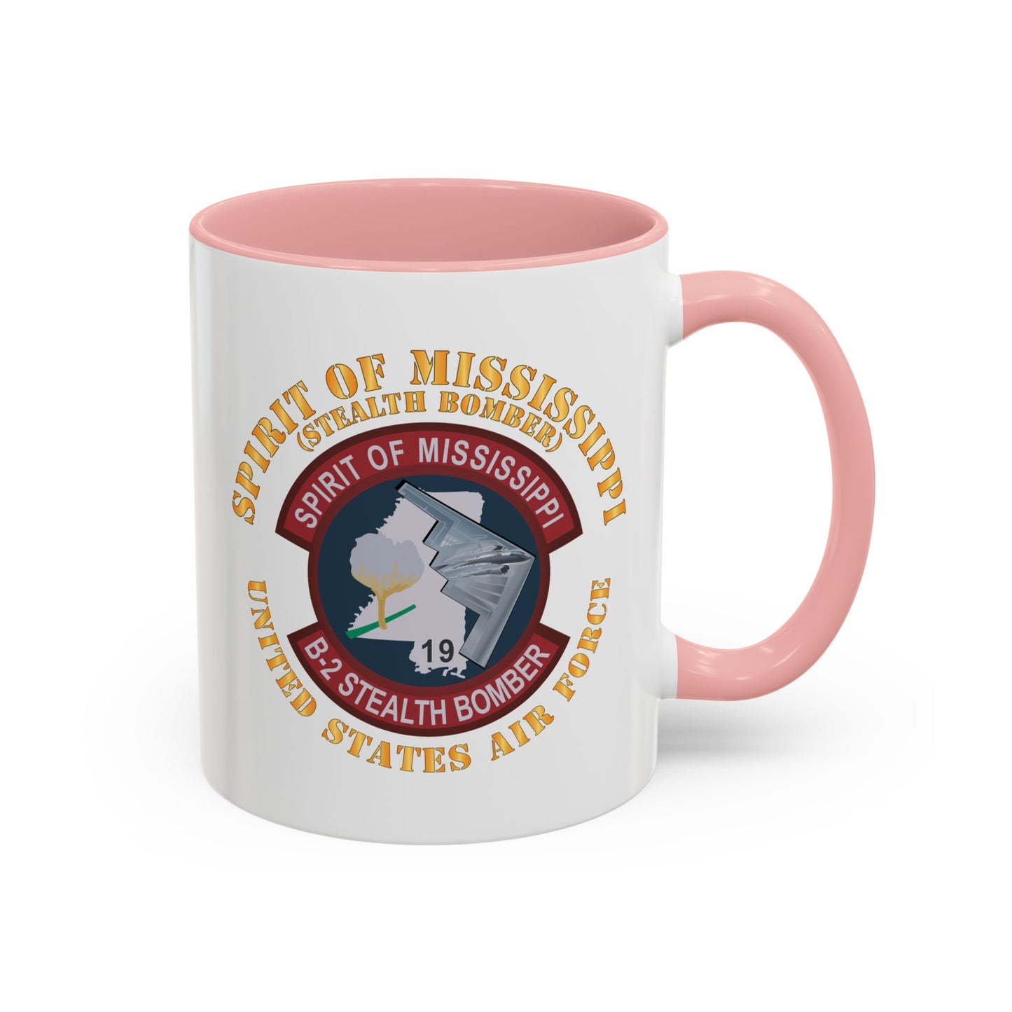 Accent Coffee Mug (11oz & 15oz) - USAF - B2 - Spirit of Mississippi - Stealth Bomber X 300
