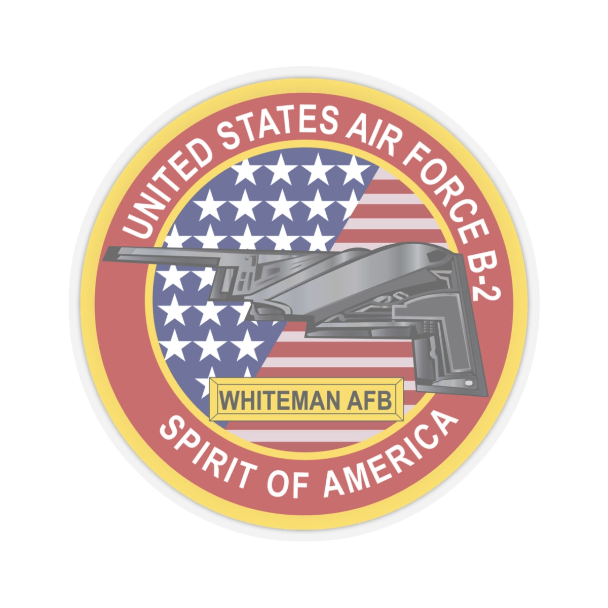 Kiss-Cut Stickers - USAF - B2 - Spirit - Stealth Bomber wo Txt