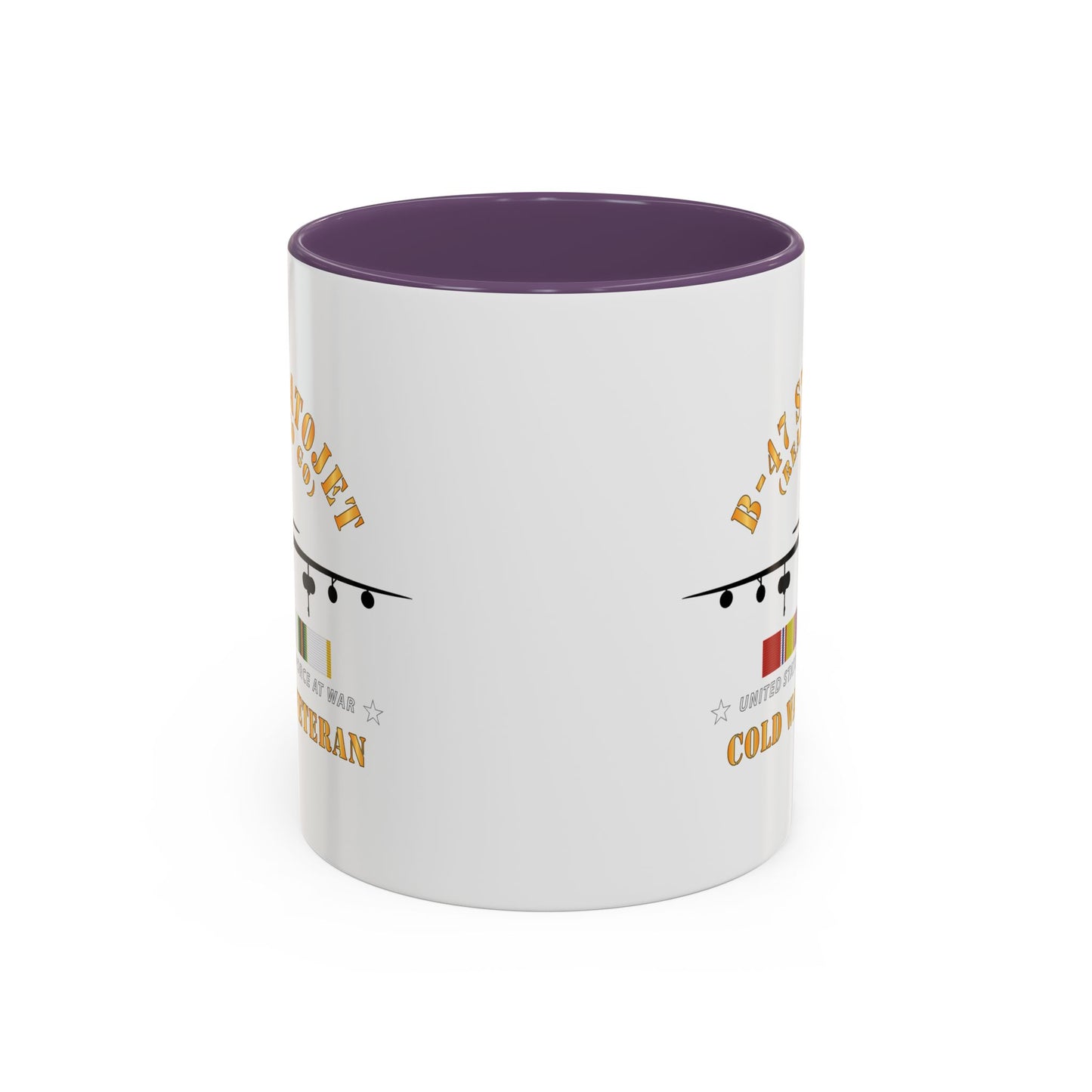 Accent Coffee Mug (11oz & 15oz) - USAF - B-47 Stratojet - Ready to Go - Silhouette - Cold War Veteran X 300