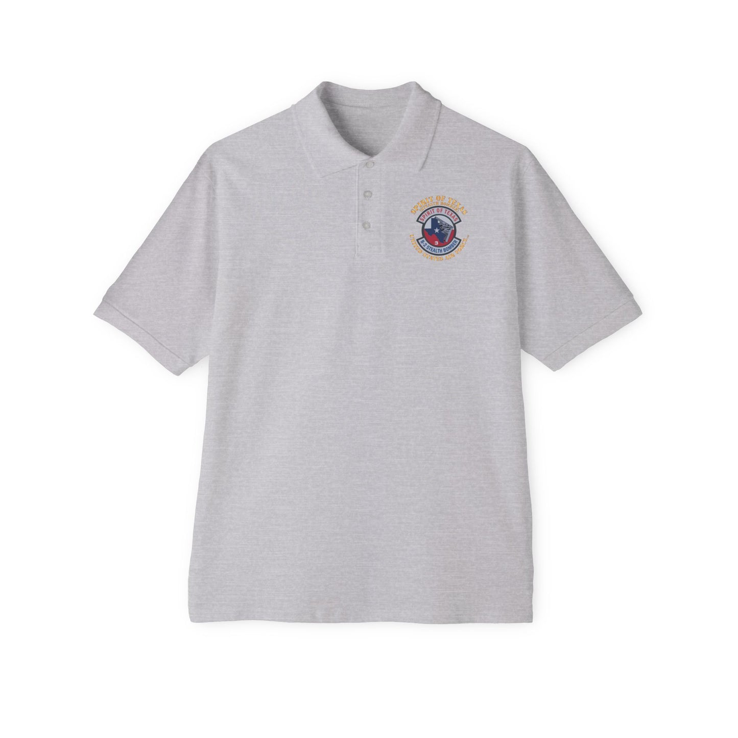 Men's Piqué Polo - USAF - B2 - Spirit of Texas - Stealth Bomber X 300