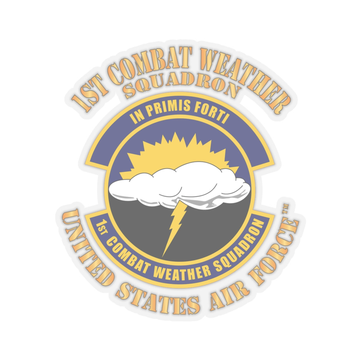 Kiss-Cut Stickers - USAF - 1st Combat Weather Squadron