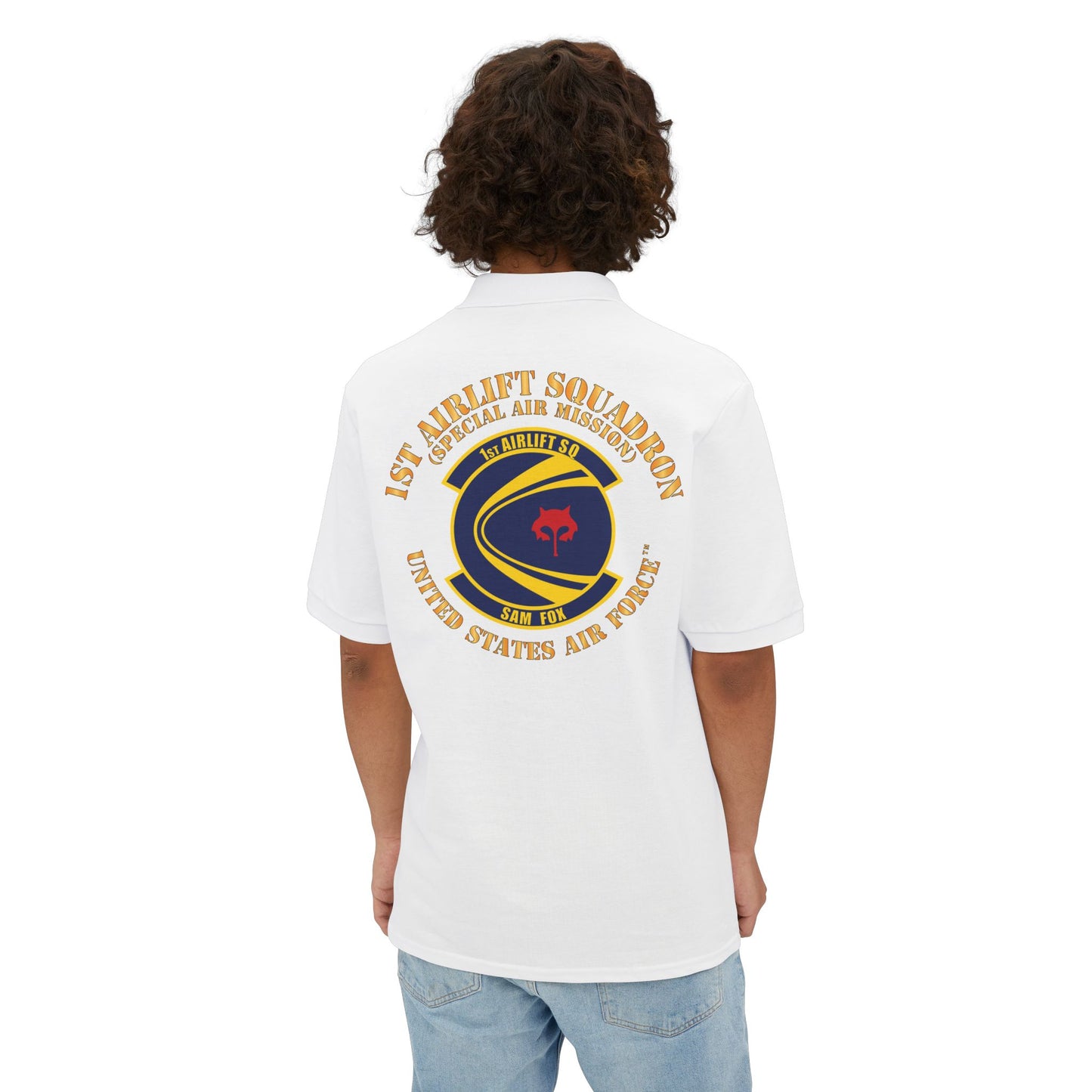 Men's Piqué Polo - USAF - 1st Airlift Squadron X 300