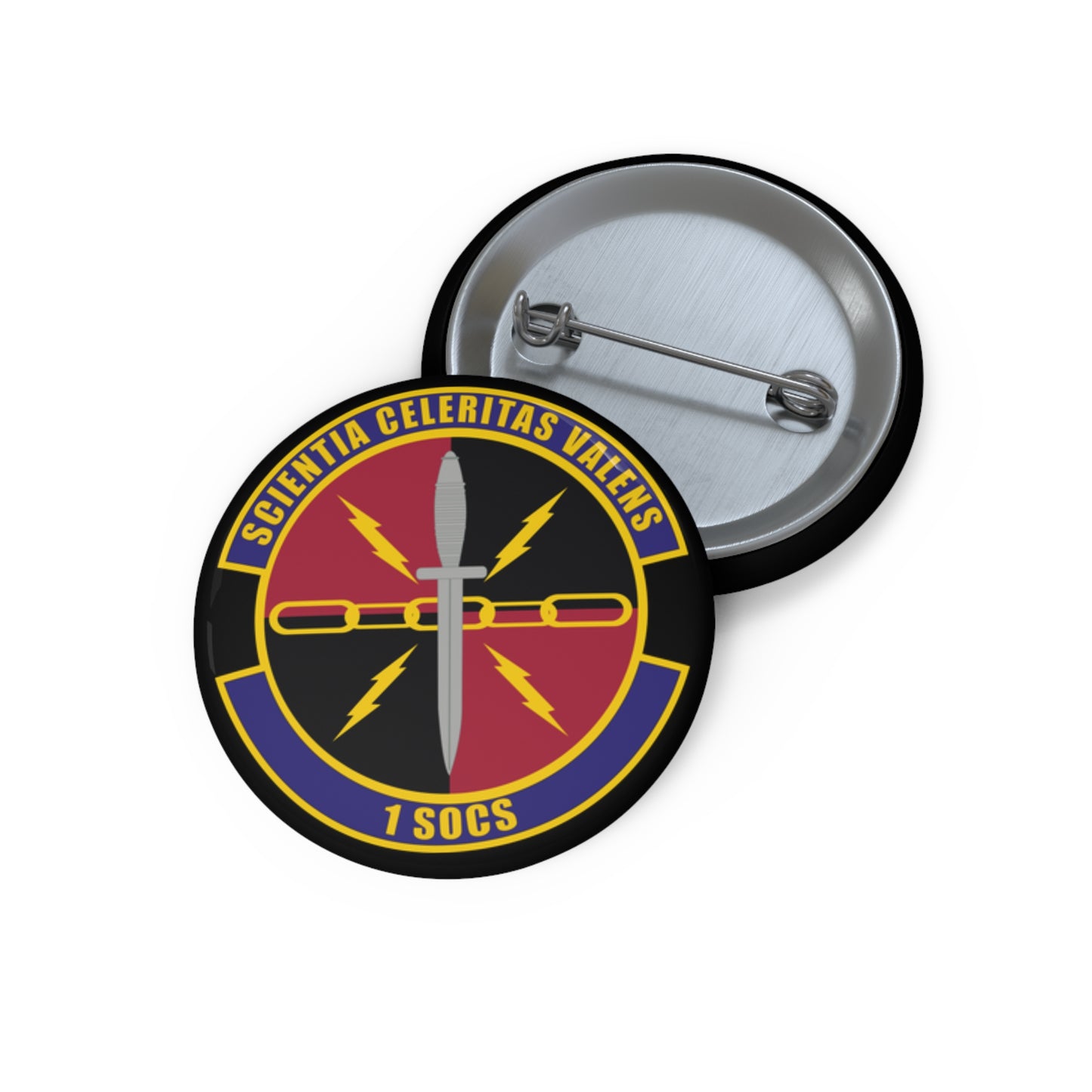 Custom Pin Button - USAF - 1st Special Operations Communication Squadron wo txt