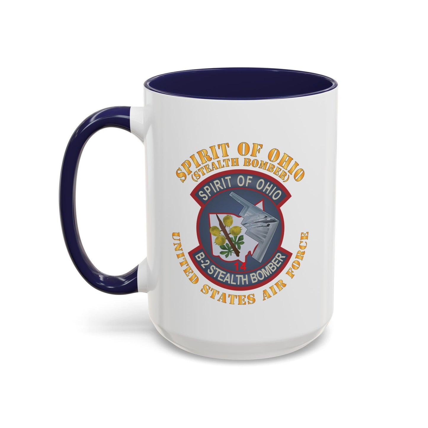 Accent Coffee Mug (11oz & 15oz) - USAF - B2 - Spirit of Ohio - Stealth Bomber X 300
