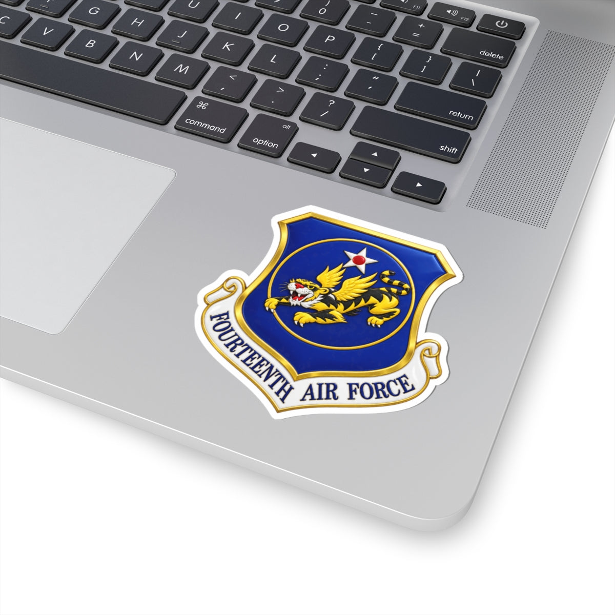 Kiss-Cut Stickers - USAF - 14th Air Force - Flying Tigers wo txt - 3D - Enhanced