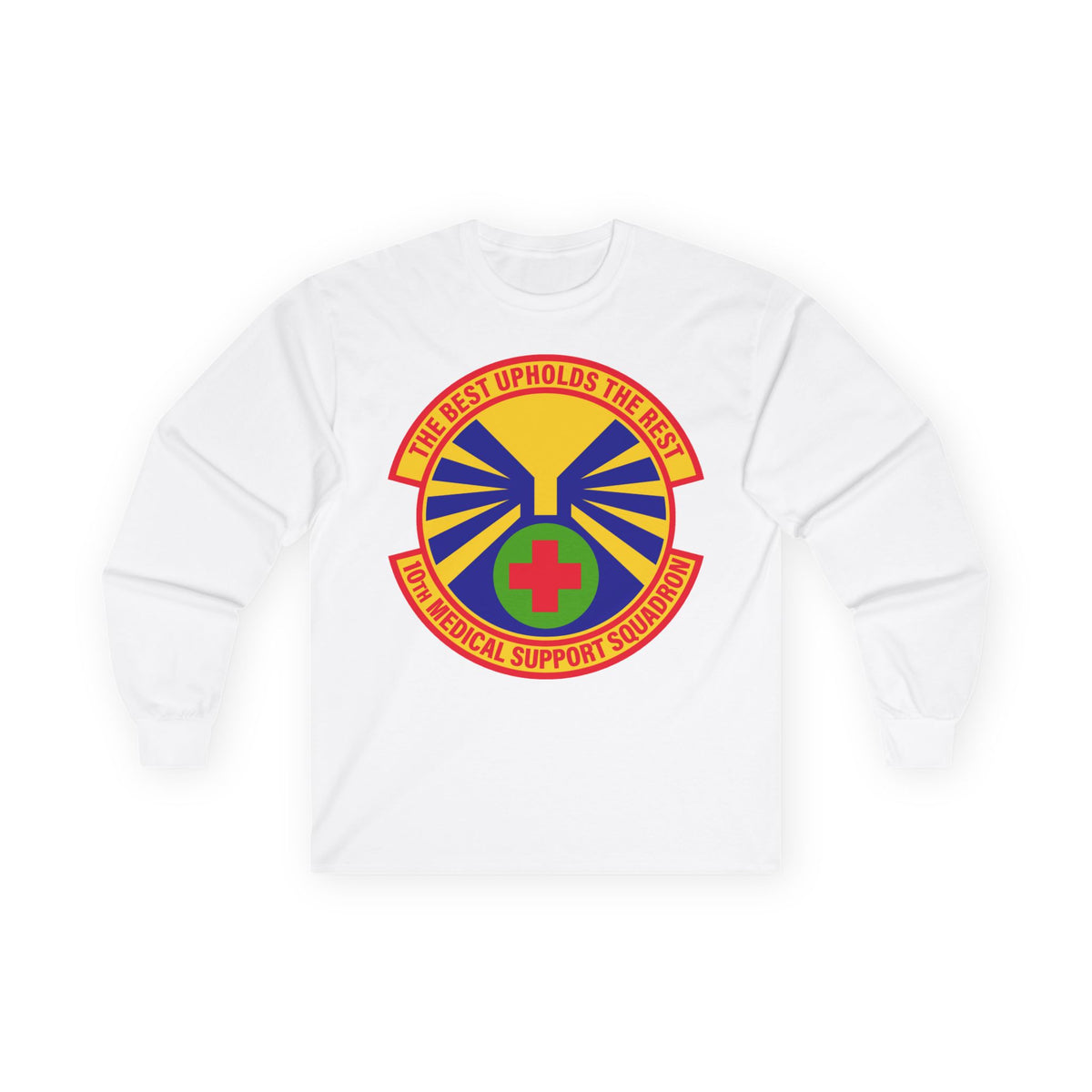 Unisex Ultra Cotton Long Sleeve Tee - USAF - 10th Medical Support Squadron wo txt