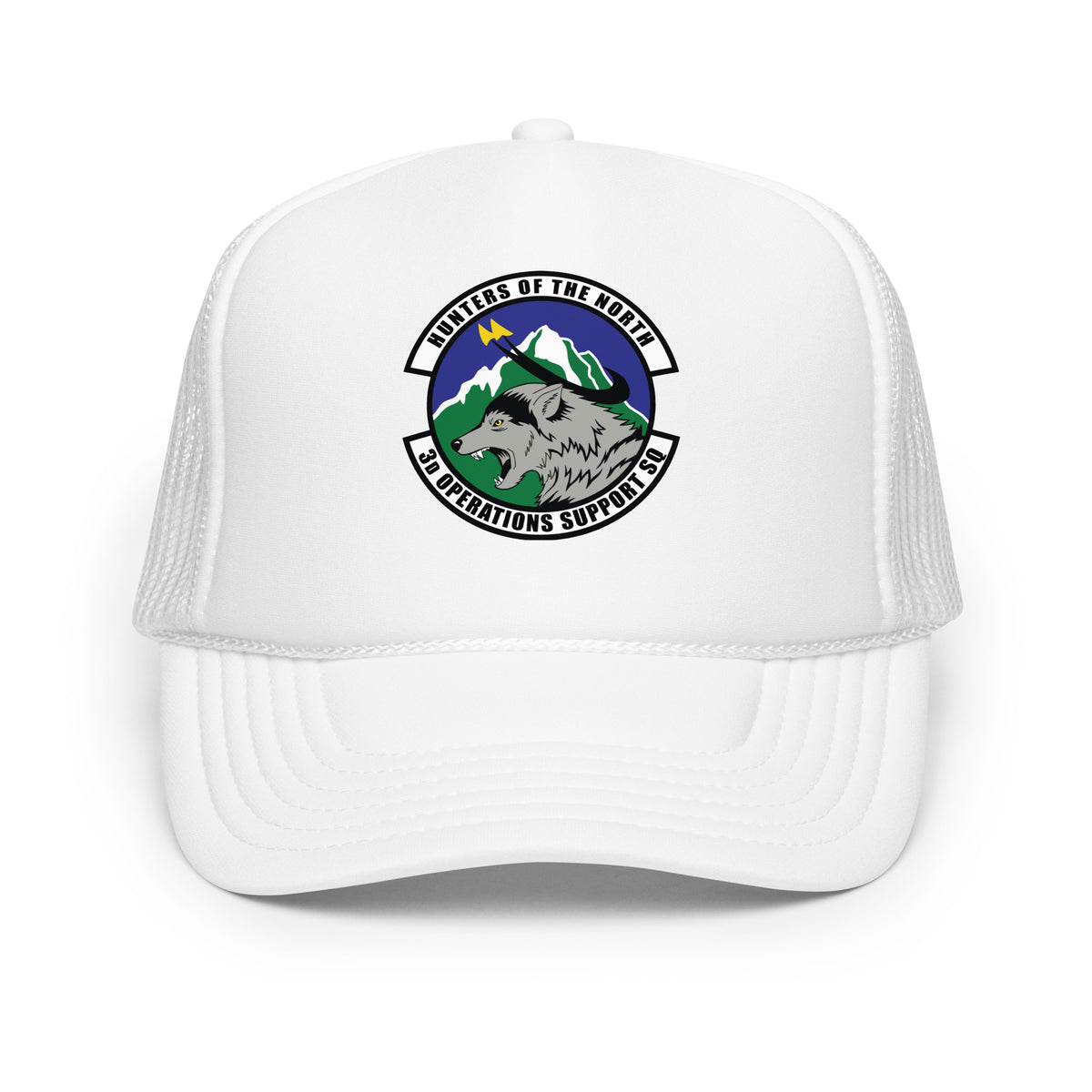 Single Sticker 3rd Operations Support Squadron Foam Trucker Hat | Air Force Stickers Plus