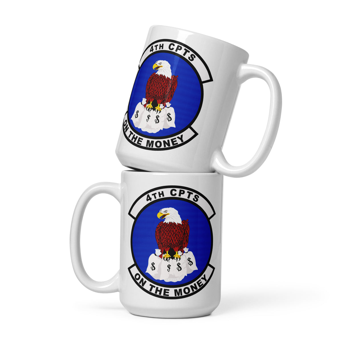 White Glossy Mug | USAF 4th Comptroller Squadron – Air Force Stickers Plus